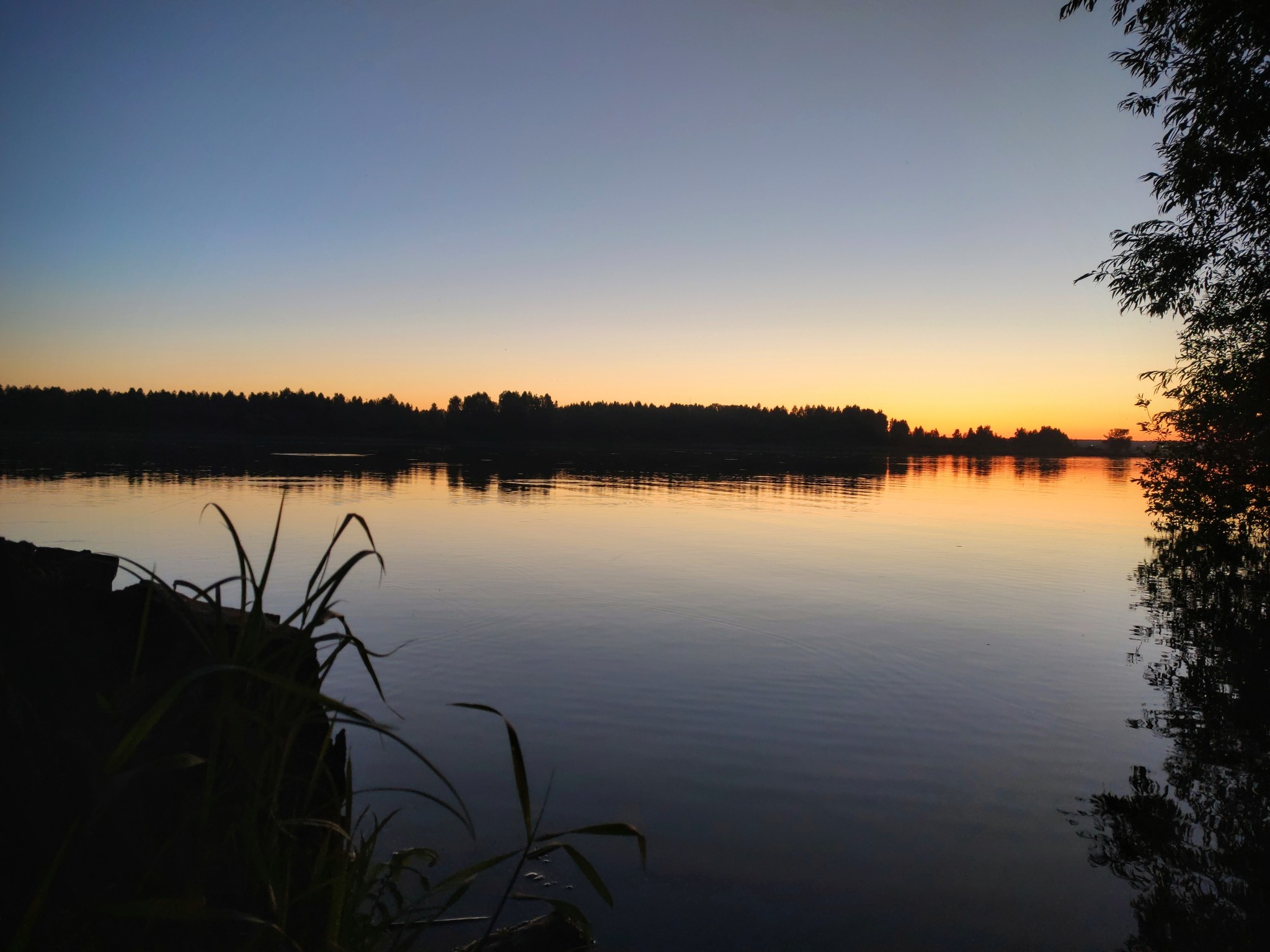 Sunset on Korsh - My, Sunset, Tambov Region, Reservoir, Mobile photography