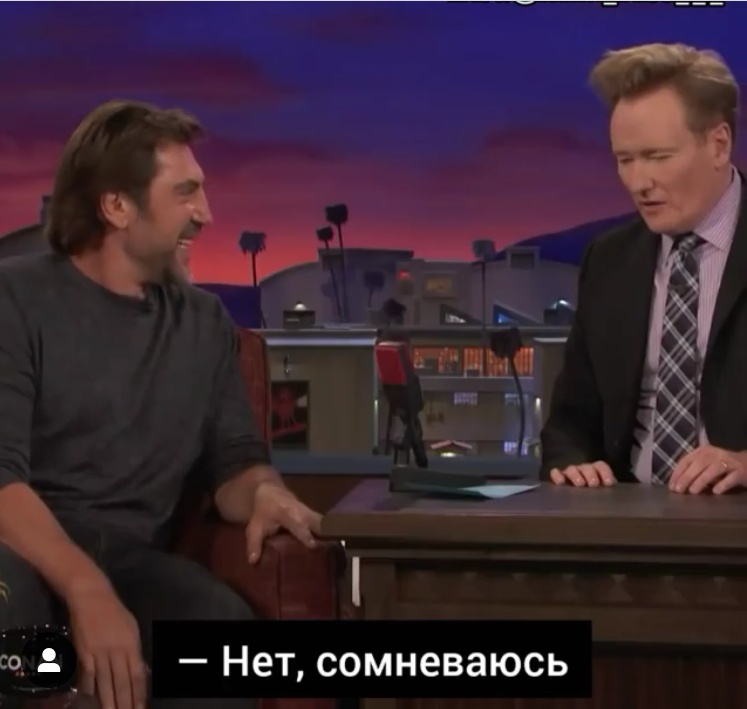 Javier Bardem and Instagram celebrity - Javier Bardem, Actors and actresses, Celebrities, Storyboard, Conan Obrien, Instagram, Kim Kardashian, Humor, , Interview, From the network, Longpost