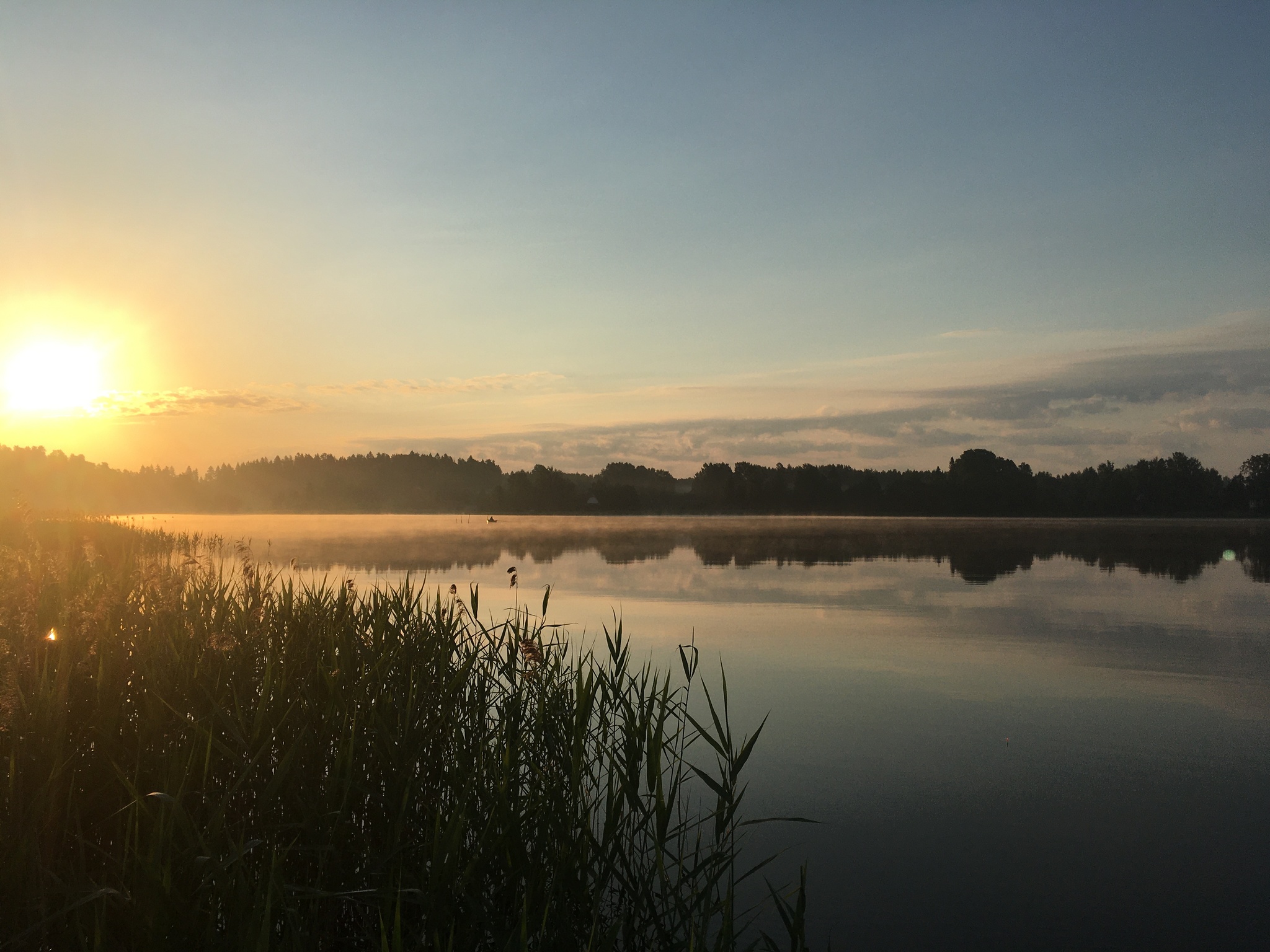 Dawn over the lake - My, Lake, Nature, Cool, Water, dawn