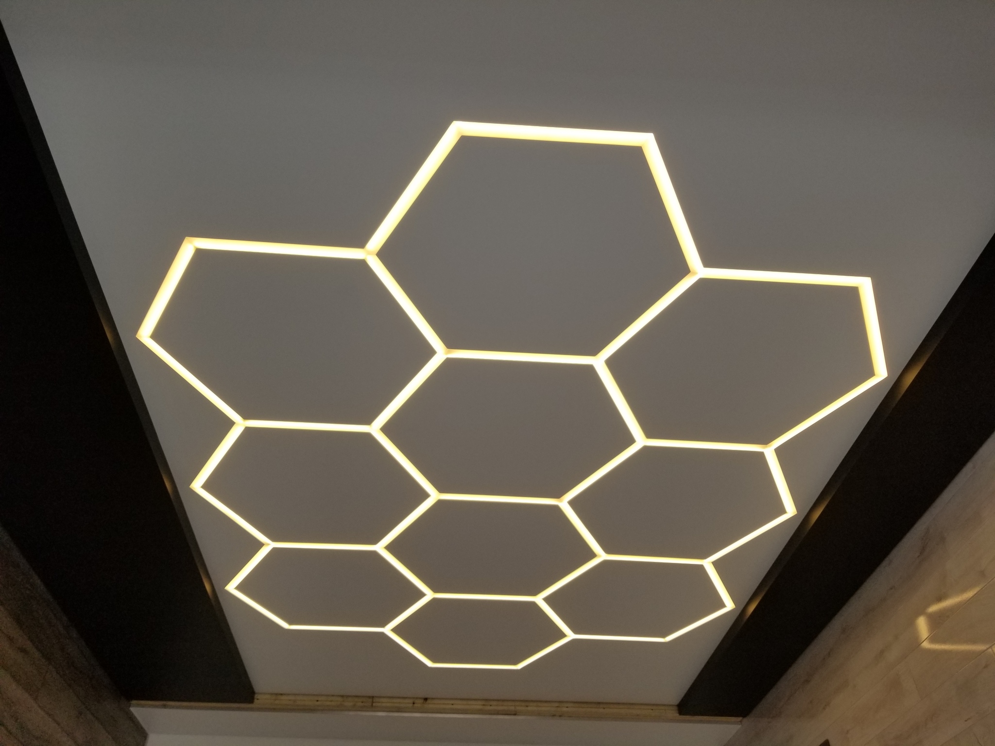 light hive - My, Stretch ceiling, Work, Repair, Lighting, Longpost