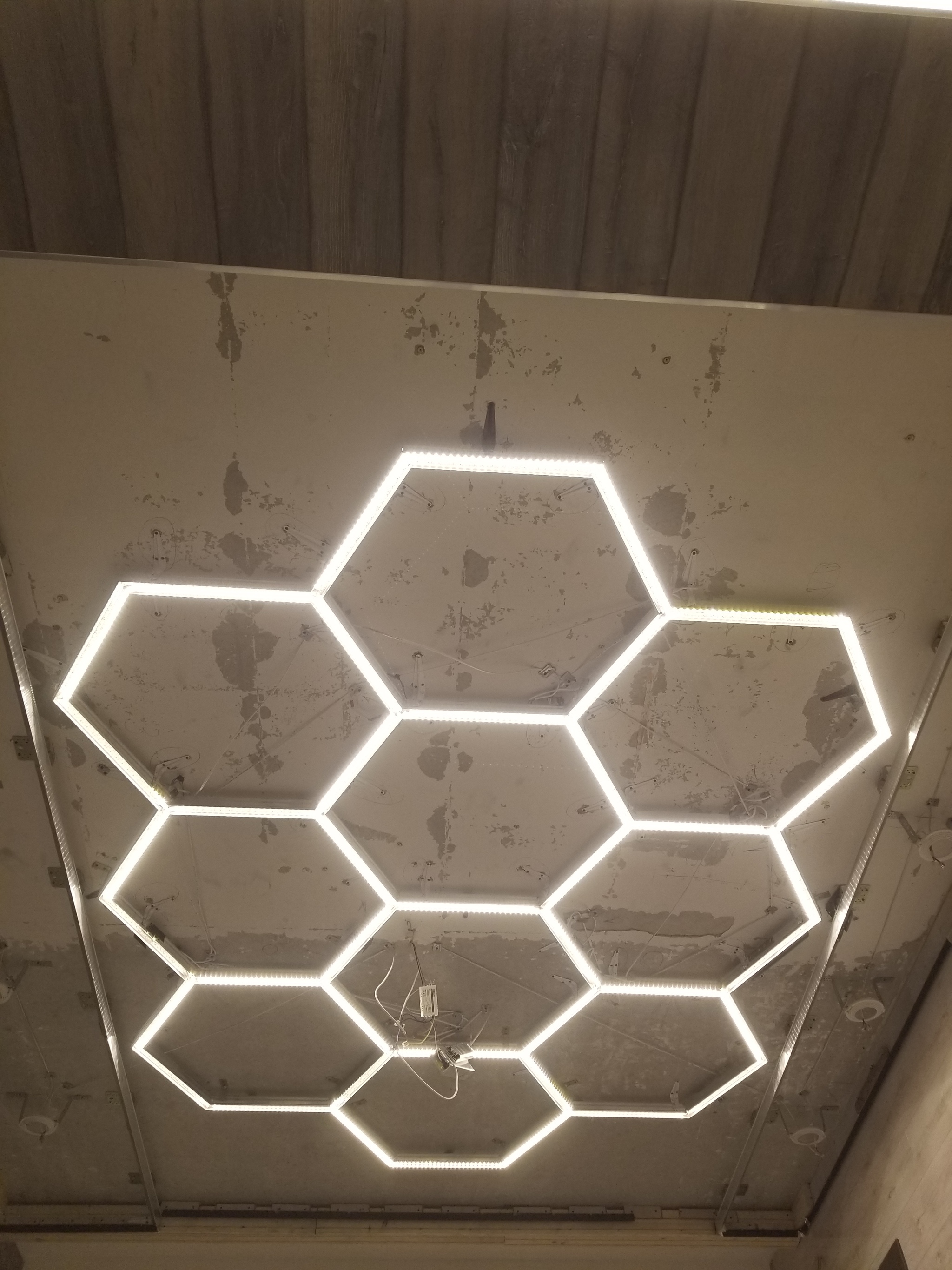 light hive - My, Stretch ceiling, Work, Repair, Lighting, Longpost