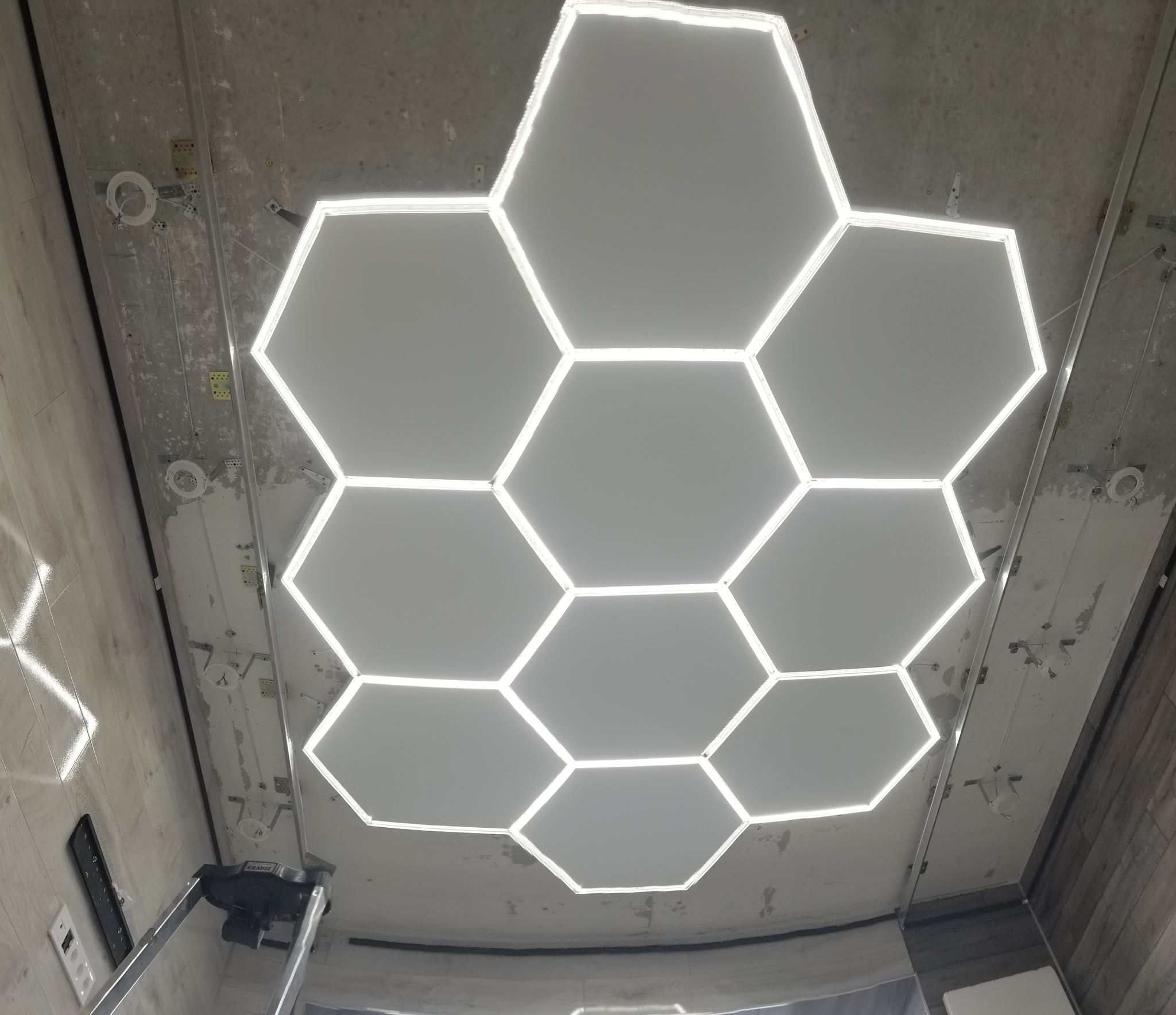 light hive - My, Stretch ceiling, Work, Repair, Lighting, Longpost