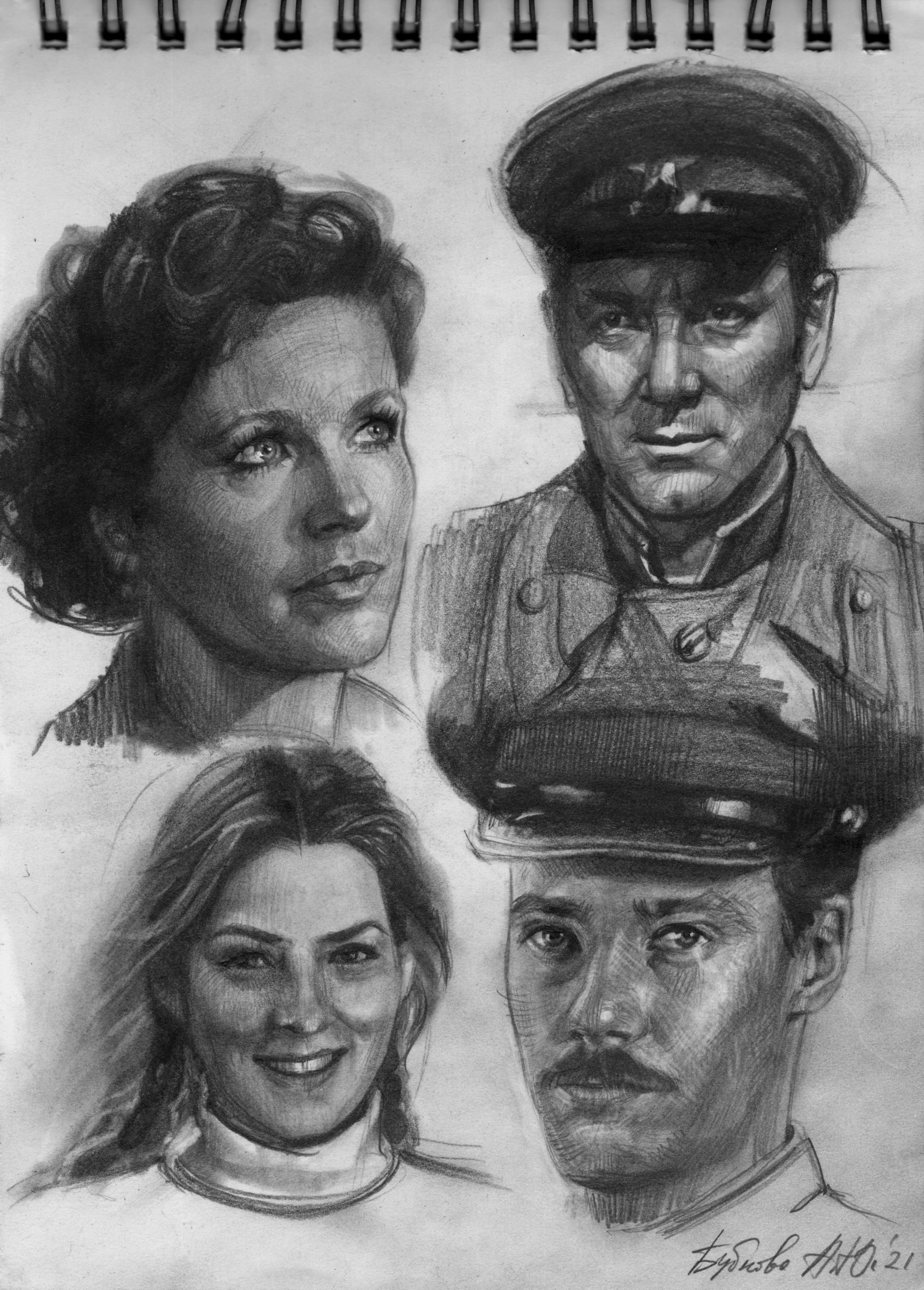 The meeting place cannot be changed in the pictures. Part 2 - My, Anna Bubnova, Meeting place can not be Changed, Vladimir Vysotsky, Pencil drawing, Sketchbook, Sketch, Celebrities, Portrait, Longpost