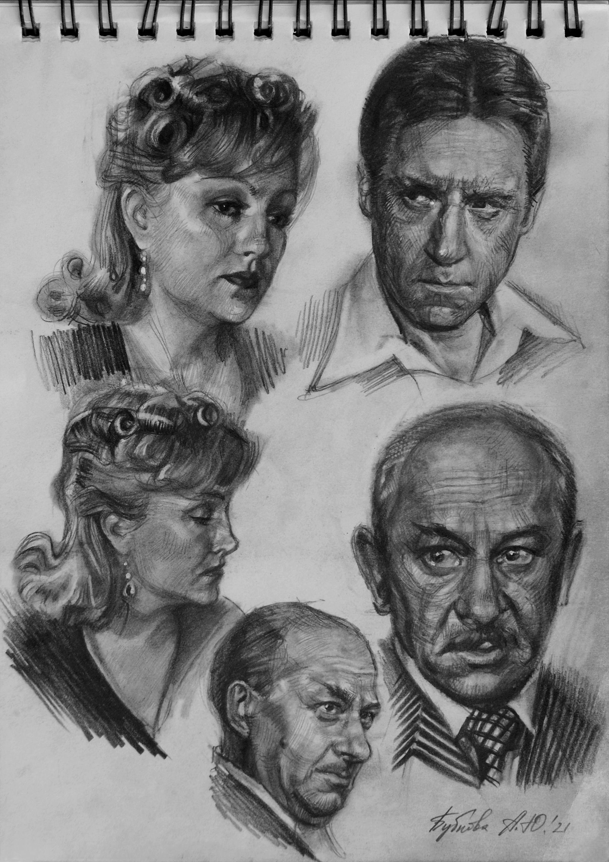 The meeting place cannot be changed in the pictures. Part 2 - My, Anna Bubnova, Meeting place can not be Changed, Vladimir Vysotsky, Pencil drawing, Sketchbook, Sketch, Celebrities, Portrait, Longpost
