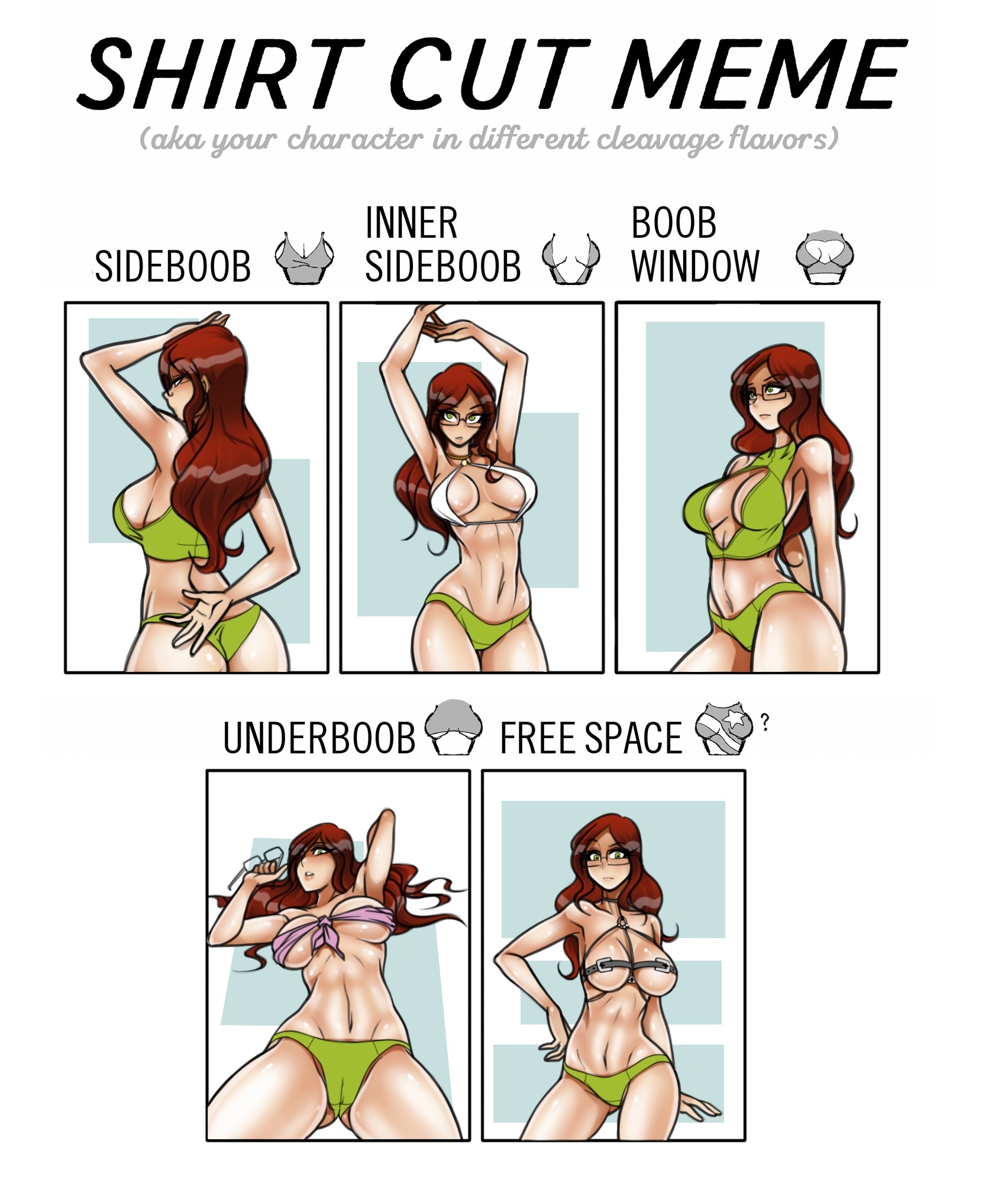 Shirt cut meme: Sophie - NSFW, Jago, Lwhag, Sophie Jago, Рисованная эротика, Эротика, Арт, Сиськи, Shirt cut meme