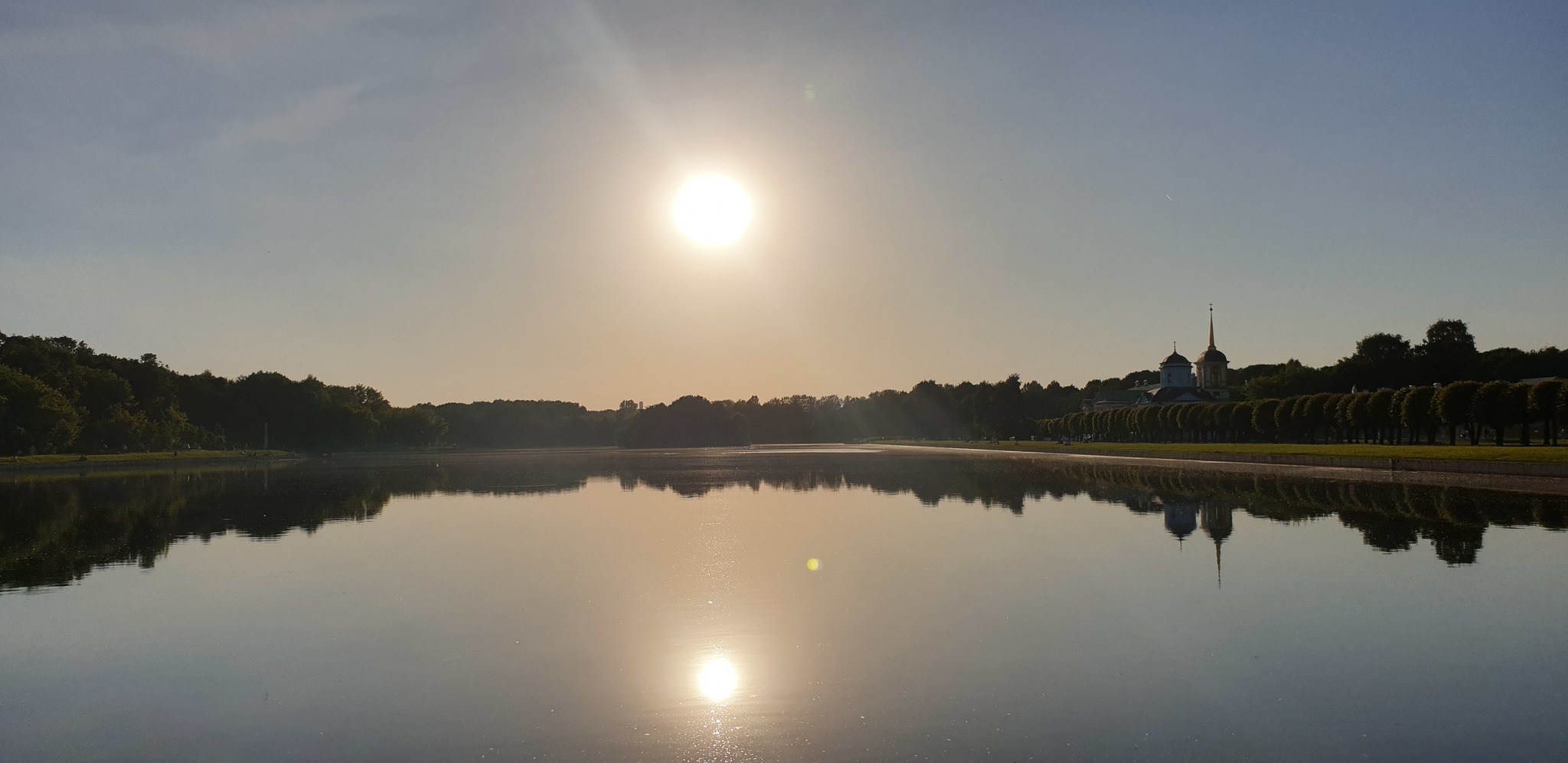 Museum Estate Kuskovo - My, Longpost, The park, Manor, , Heat, Mobile photography, Evening, Sunset, Moscow, , sights