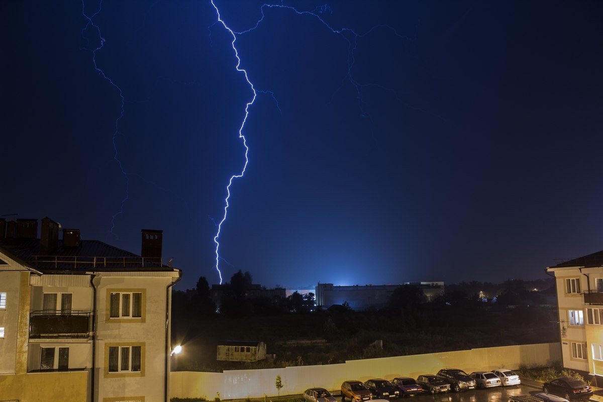 Lightning. - My, The photo, Thunderstorm, Lightning, GIF, Longpost