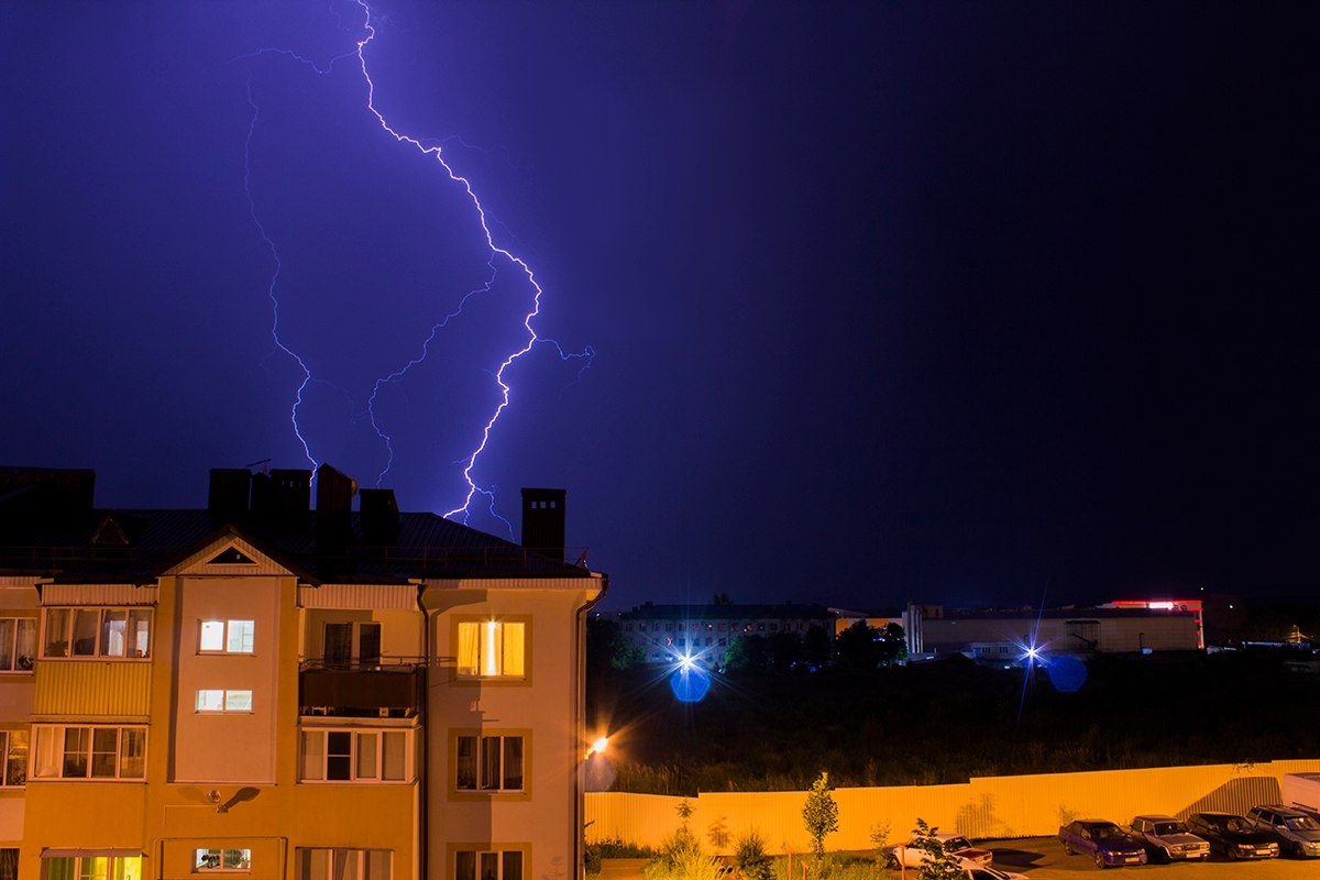 Lightning. - My, The photo, Thunderstorm, Lightning, GIF, Longpost