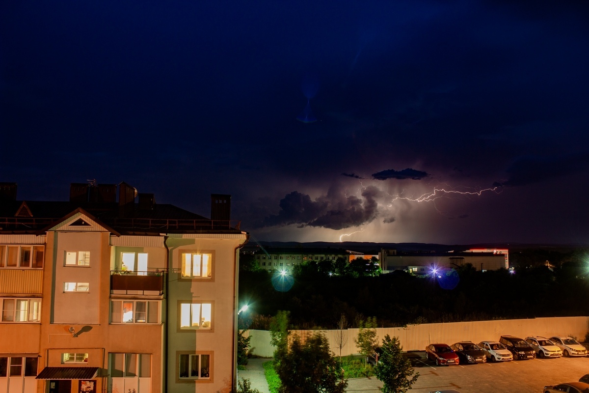 Lightning. - My, The photo, Thunderstorm, Lightning, GIF, Longpost