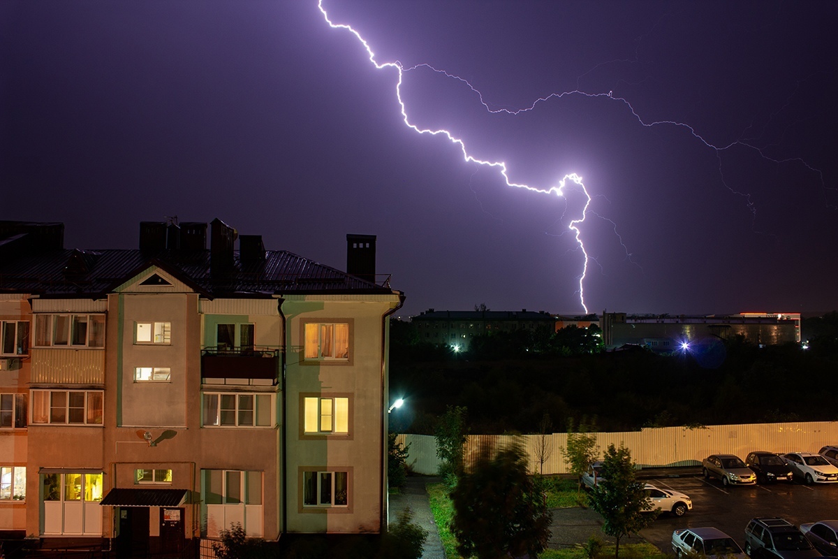 Lightning. - My, The photo, Thunderstorm, Lightning, GIF, Longpost