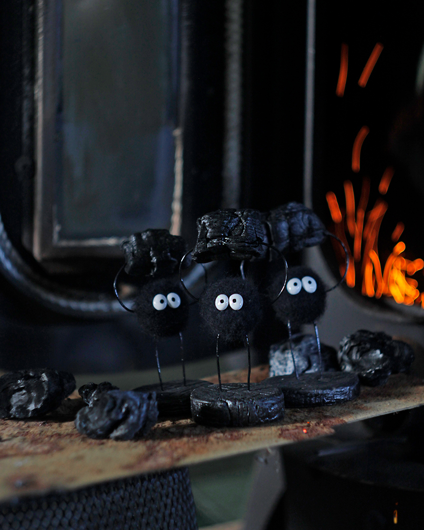 Cinders - My, Dry felting, Chernushki, Susuwatari, Needlework without process, Longpost, Spirited Away