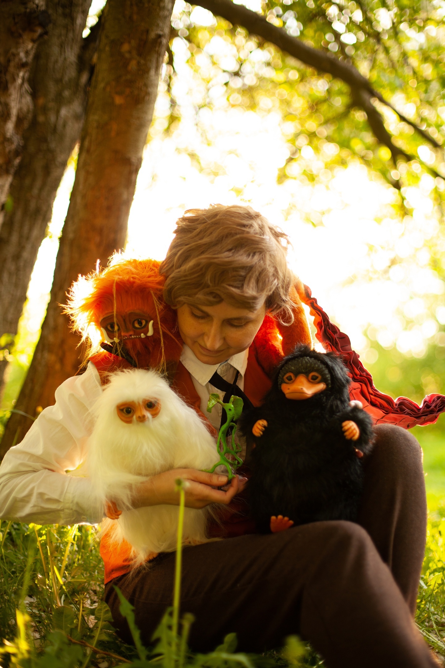 Niffle, Zuvu and Camuflori at a photo shoot - My, Fantastic Beasts and Where to Find Them, Nyuhler, Camuflori, PHOTOSESSION, Toys, Handmade, Longpost