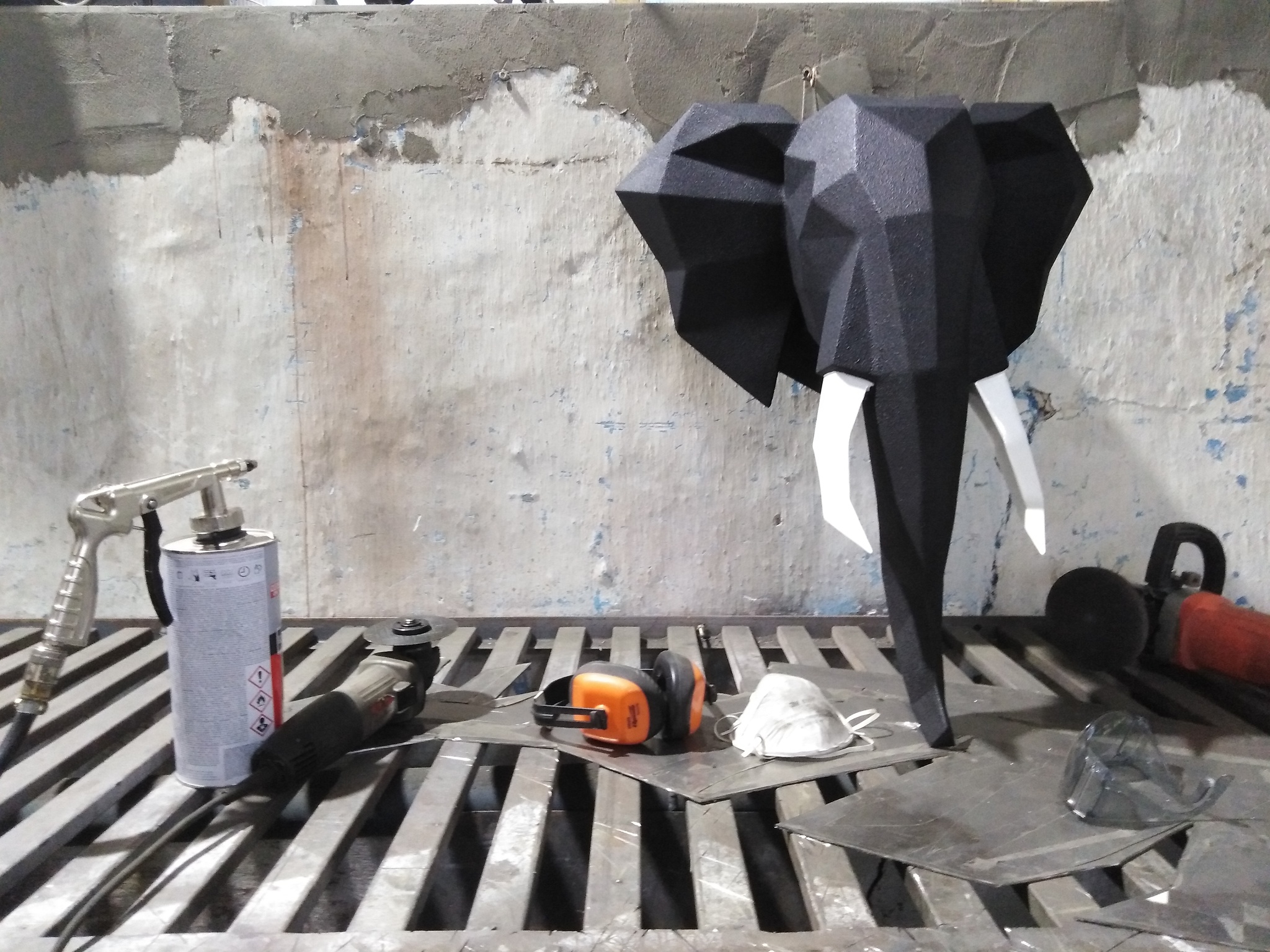 Friday Elephant - My, Metal, Welding, With your own hands, Art, Sculpture, Elephants, Longpost