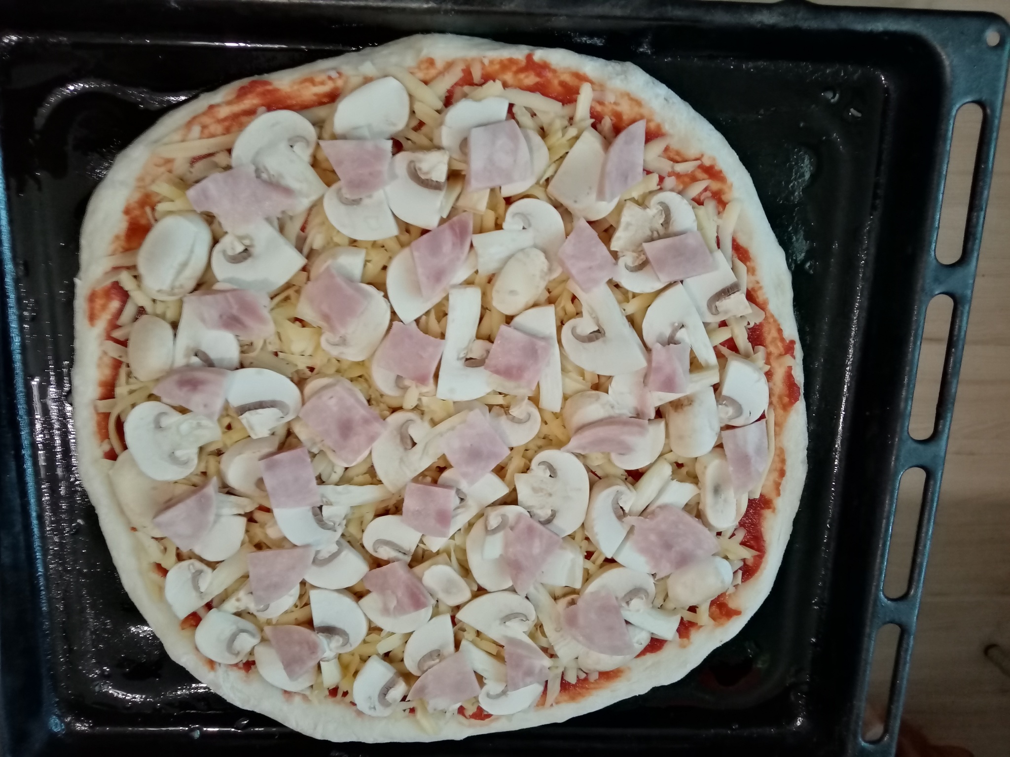 цезарь пицца с ветчиной и грибами замороженная как готовить фото 102