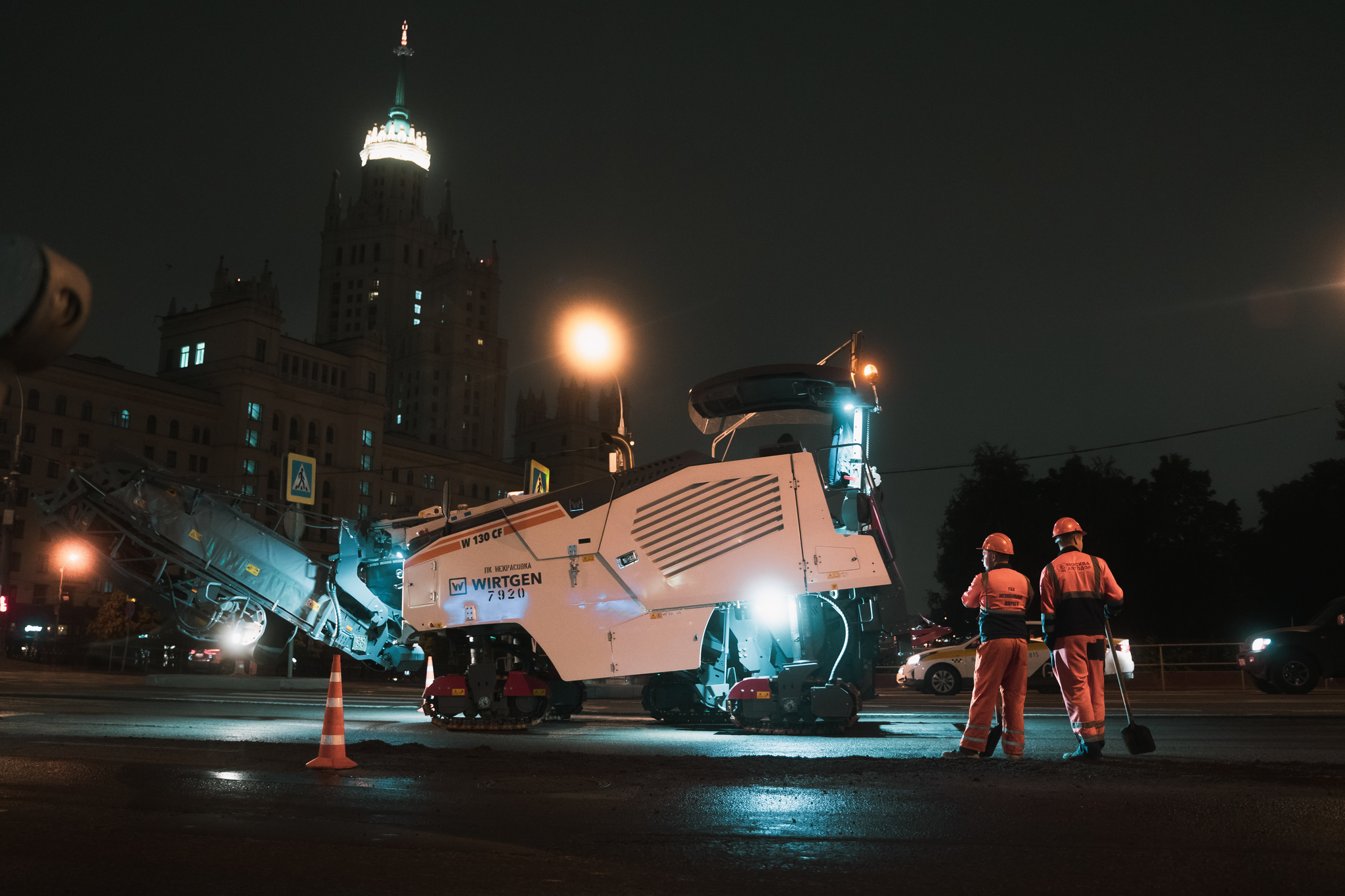 night work - Night, Moscow, Construction, Repair, My