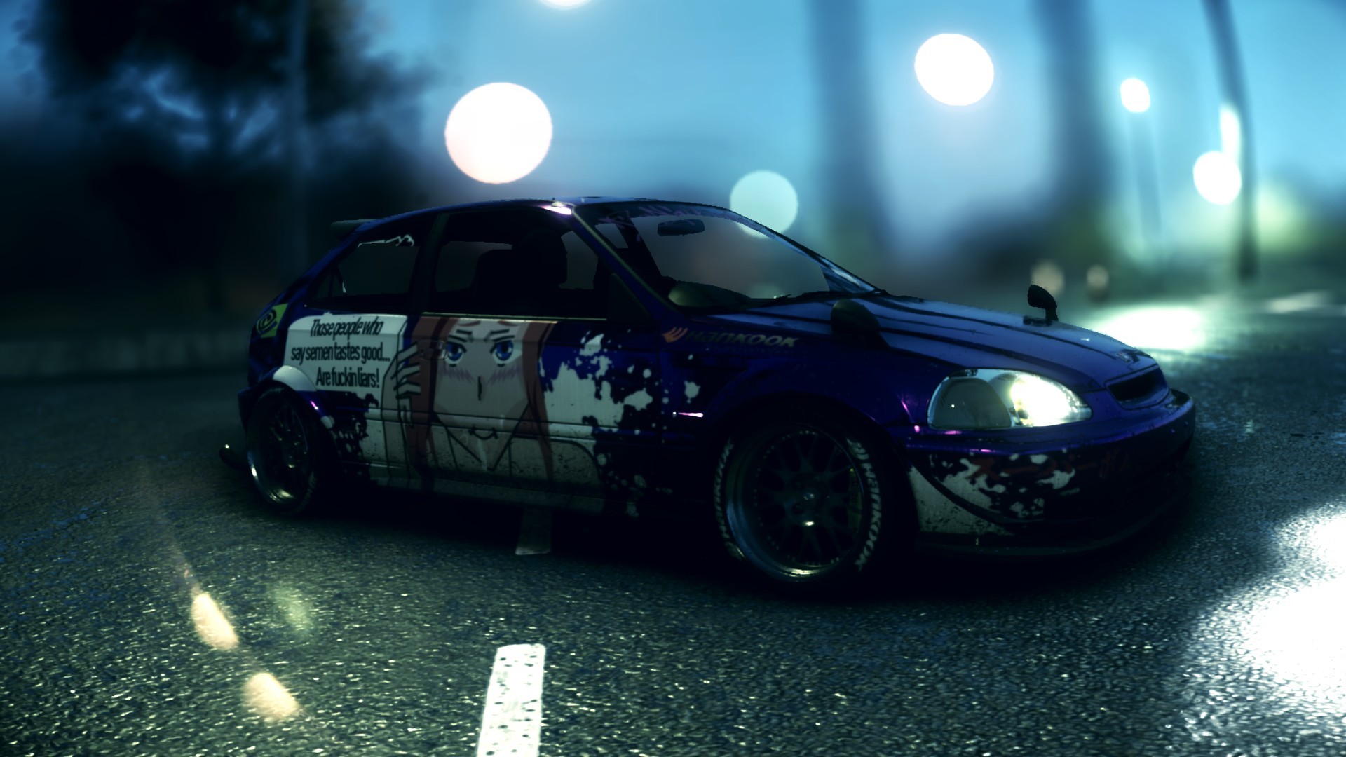 Hentai Civic (Need For Speed ??2015 Honda Civic Type R 2000 Hentai Wrap) - My, Need for speed, Hentai, Honda, Honda civic, Computer games, Games, Creation, Folk art, , Fan art, Ahegao, , Tuning, For adults, Race, Street racing, Автоспорт, Longpost