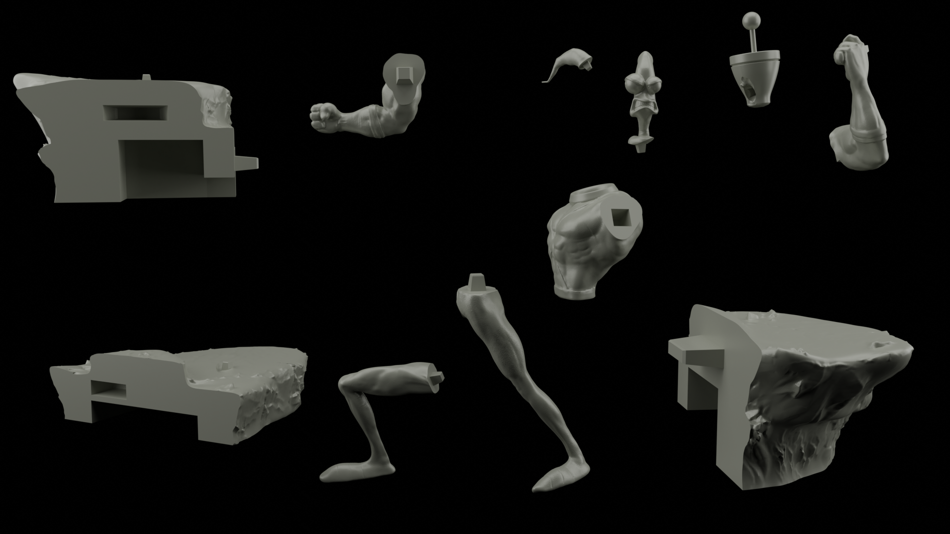 Worm Jim. Sculpture for 3D printing - My, Worm jim, Sega, Games, Classic, Cartoons, 3D, 3D modeling, 3D печать, , Blender, Sculpting, Longpost