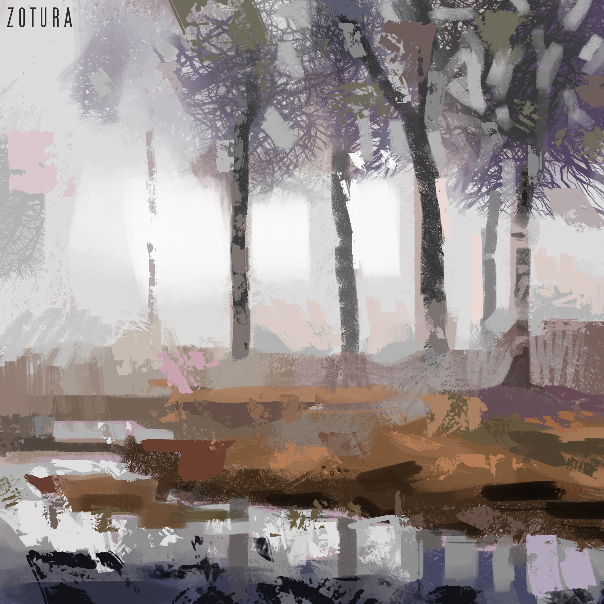 Fog - My, Fog, Morning, Landscape, Digital drawing