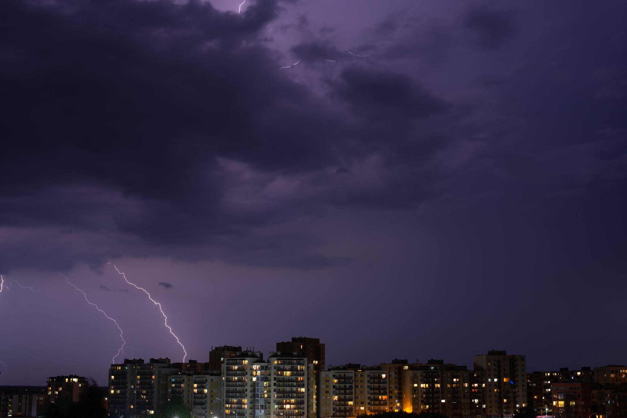 The second year, without leaving home, photographing lightning - My, Thunderstorm, Lightning, June, The photo, Sky, Night, The clouds, Element, , Weather, Longpost