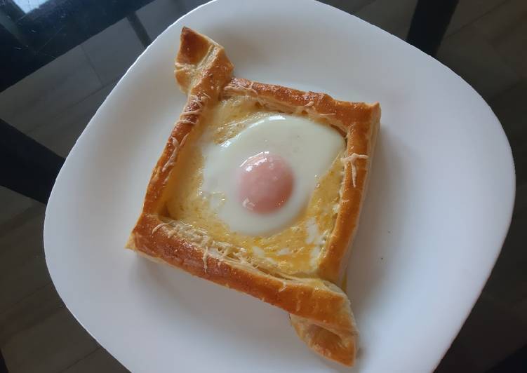 Eggs in puff pastry - Preparation, Cooking, Food, Breakfast, Longpost, Recipe