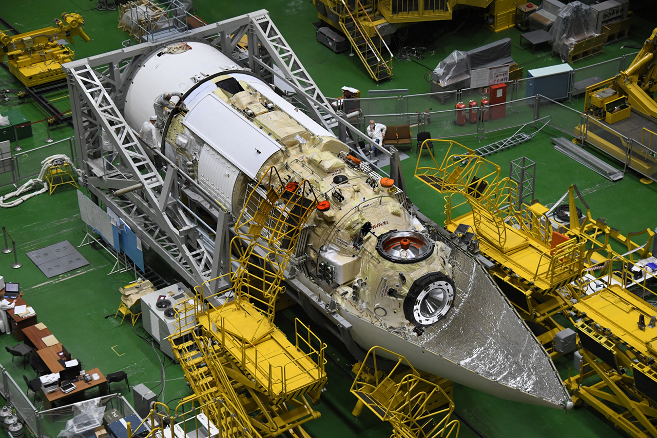 Assembling the space head of the Nauka module - RKK Energy, Khrunichev Center, Roscosmos, ISS, Space, Technologies, Longpost, MLM Science