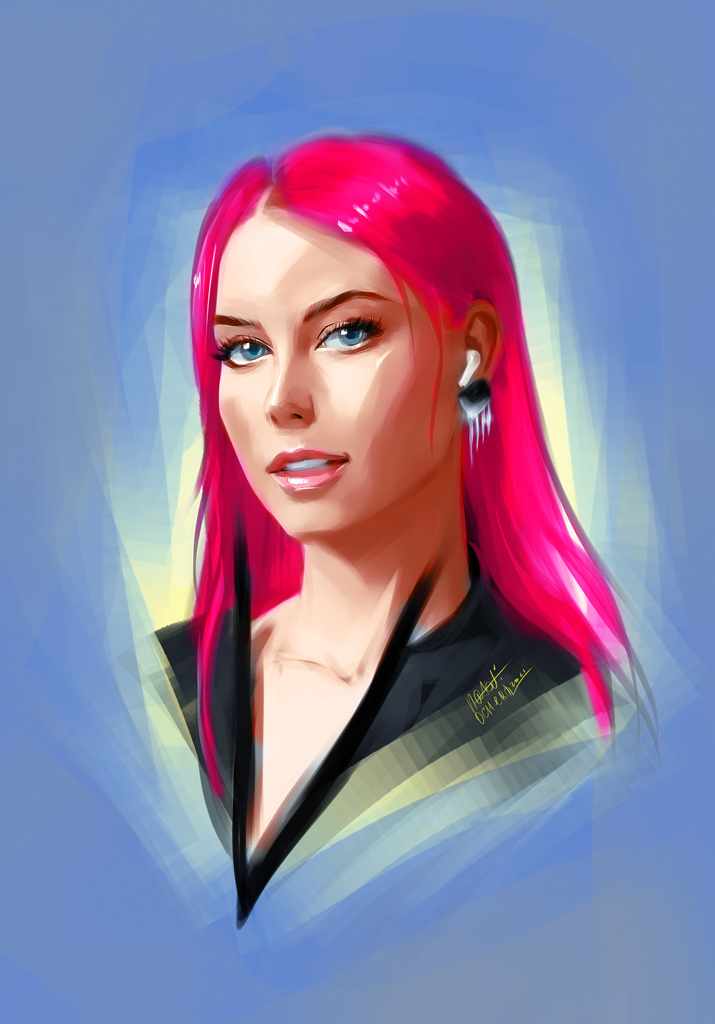 Alena Pogrebnyak - My, Fan art, Portrait, Girls