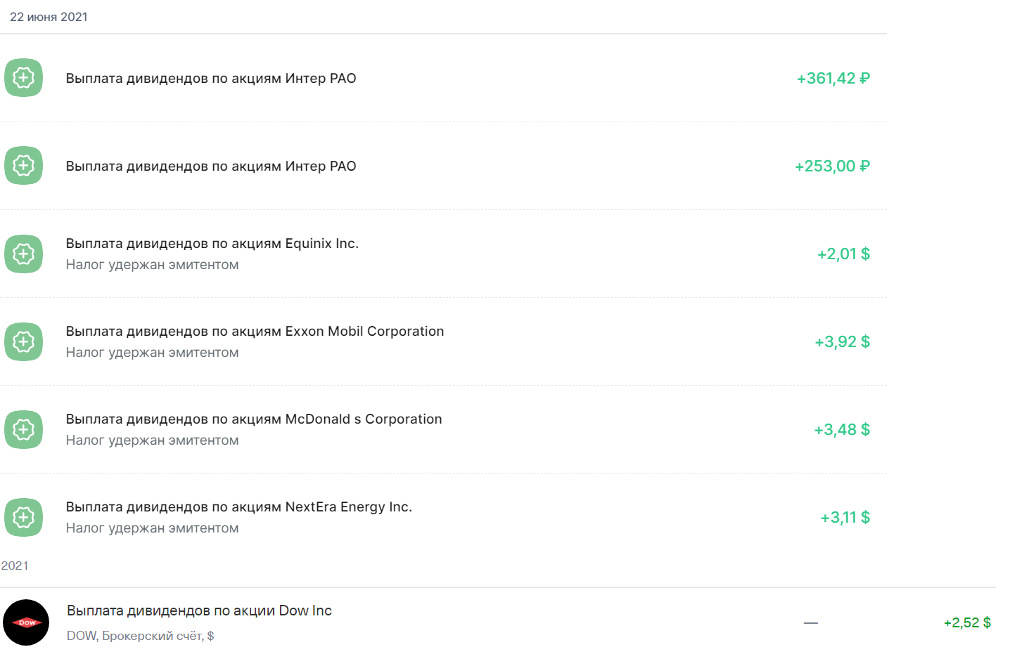 My dividends in June 2021 - My, Investments, Money, Dividend, Economy, USA, Mat, Longpost