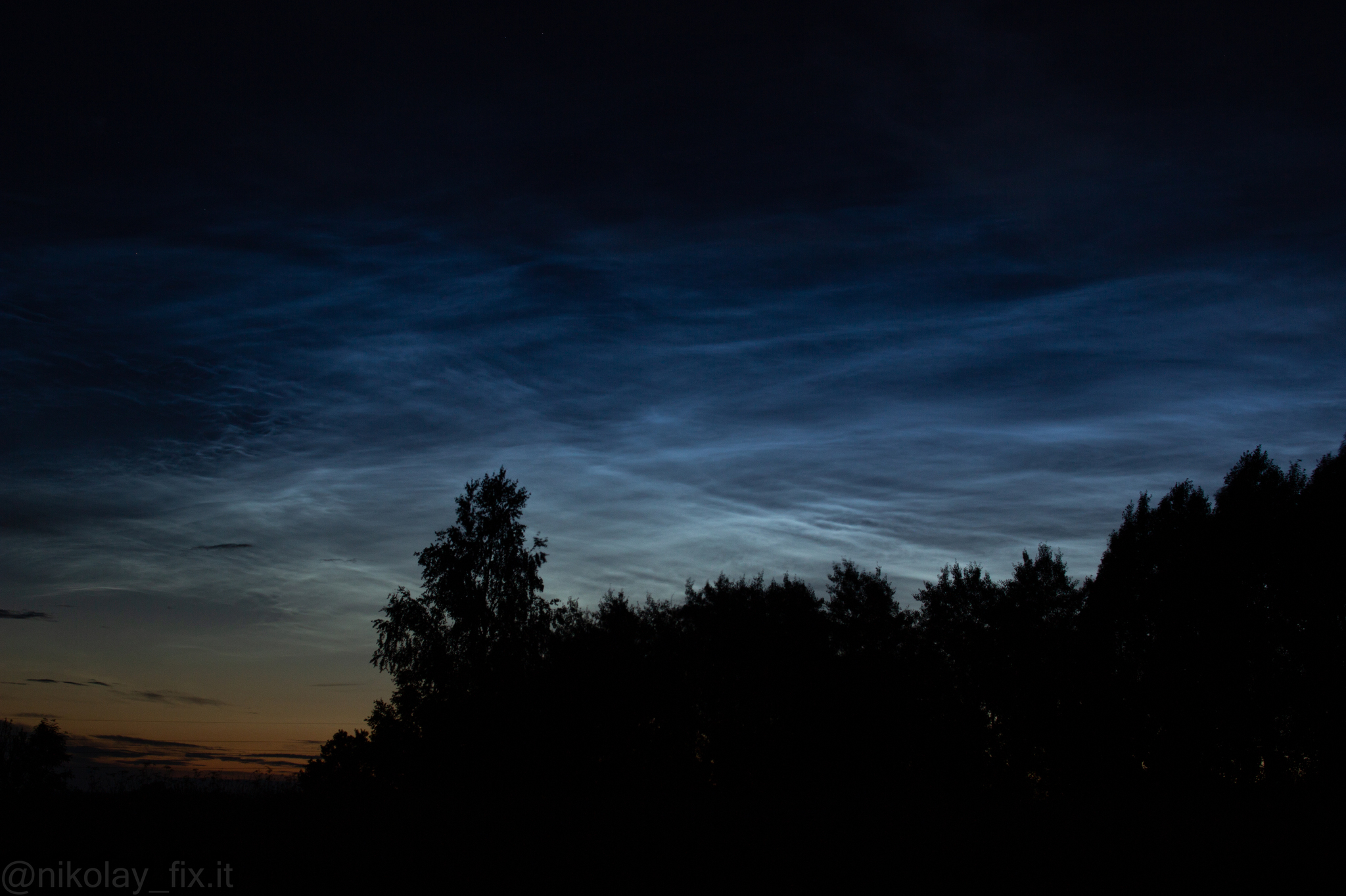 Noctilucent clouds - Noctilucent clouds, Clouds, Night, Sunset, Sky, Landscape, Longpost