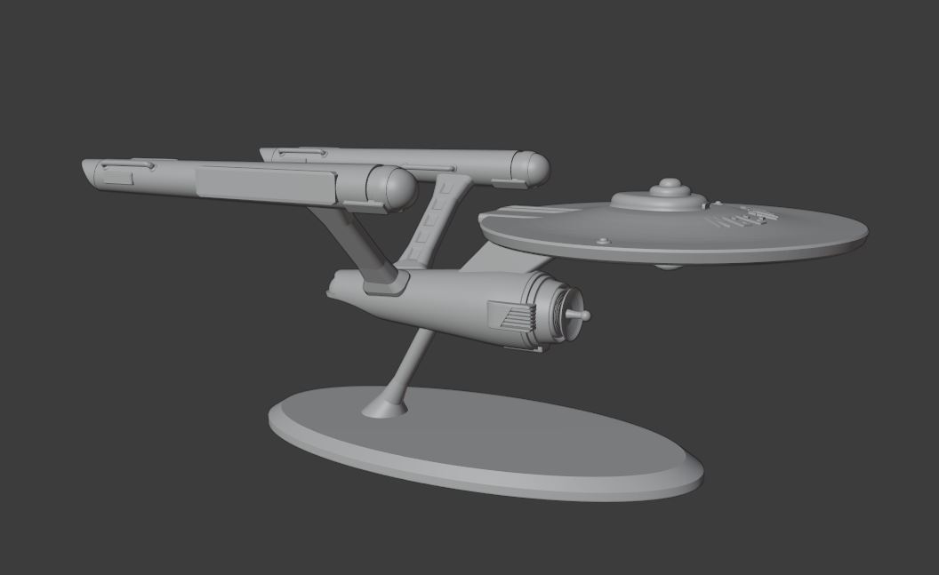 And I made the Enterprise - My, 3D modeling, 3D печать, 3D printer, Blender, Star trek, Enterprise azur lane, Longpost