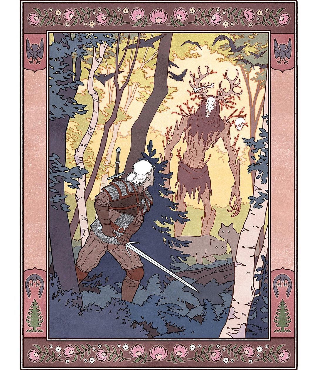 Witcher - Art, The Witcher 3: Wild Hunt, Witcher, Geralt of Rivia, Jed Henry