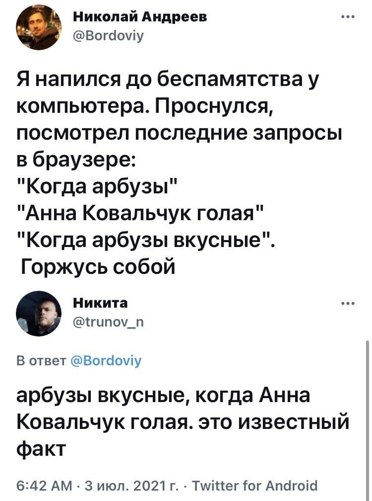 Всё самое важное - Юмор, Скриншот, Twitter, Поисковые запросы, Пьянство, Анна ковальчук, Арбуз