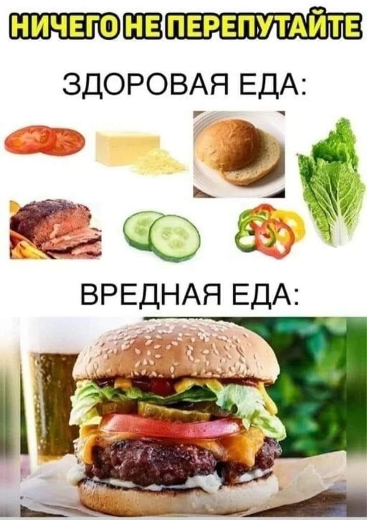 Полезные и вредные продукты, разбираемся что можно есть, а чего не стоит