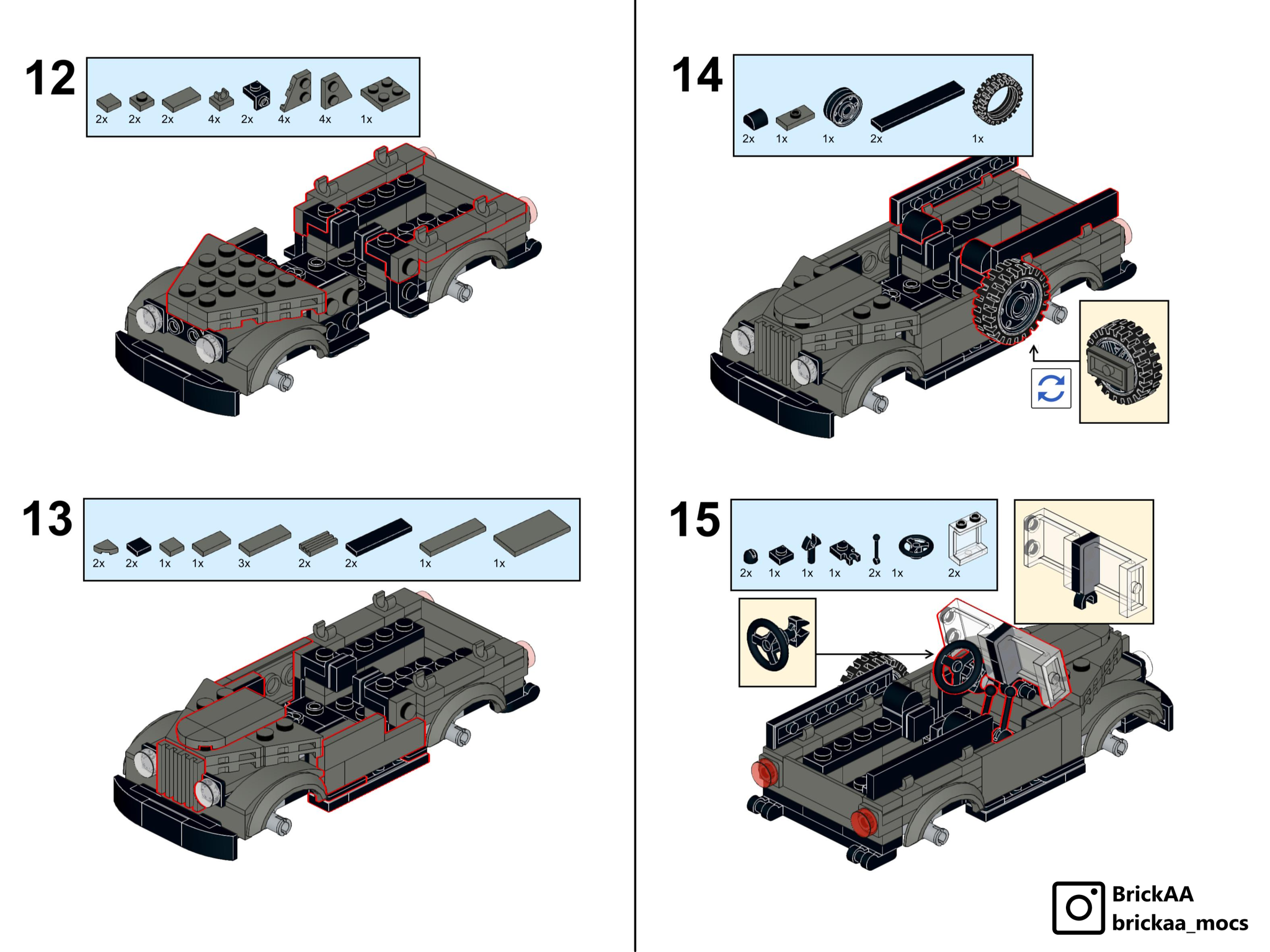 LEGO ГАЗ-69 (инструкция) | Пикабу