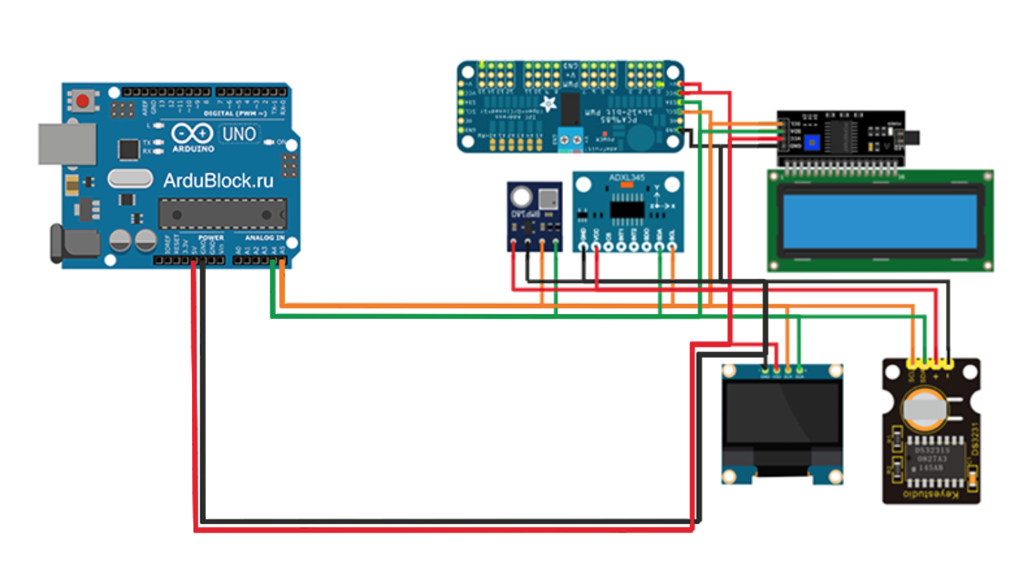 ArduBlock 2.0 - Параллельное подключение модулей по I2C Arduino | Пикабу