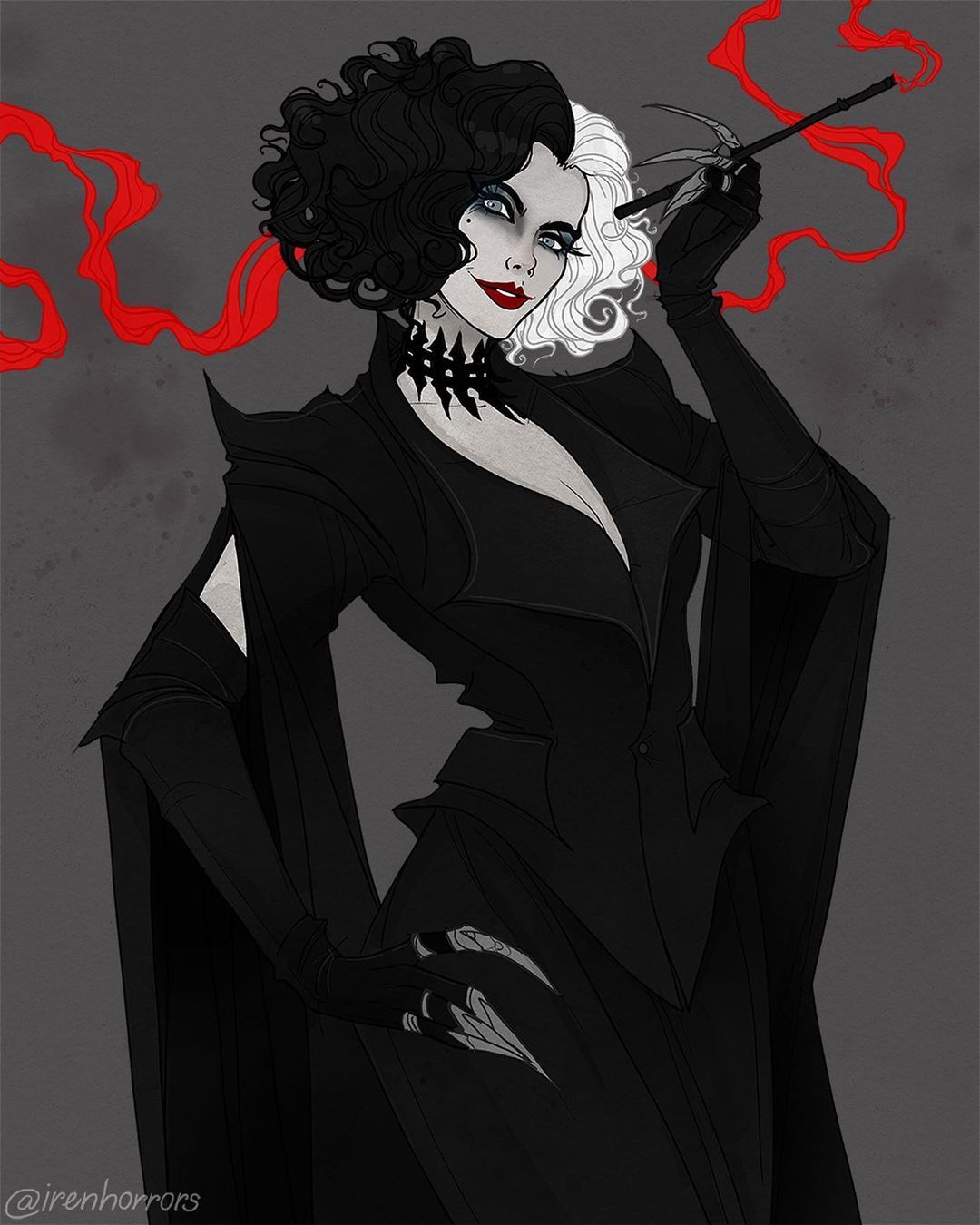 Cruella - Drawing, Walt disney company, Cruella Film, Cruella De Vil, Girls, IrenHorrors, Art