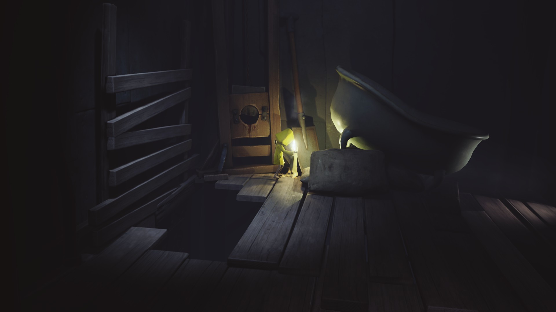 Screenshots from Little Nightmares on wallpaper - My, Little Nightmares, Screenshot, Computer games, 1920x1080, Desktop wallpaper, Longpost