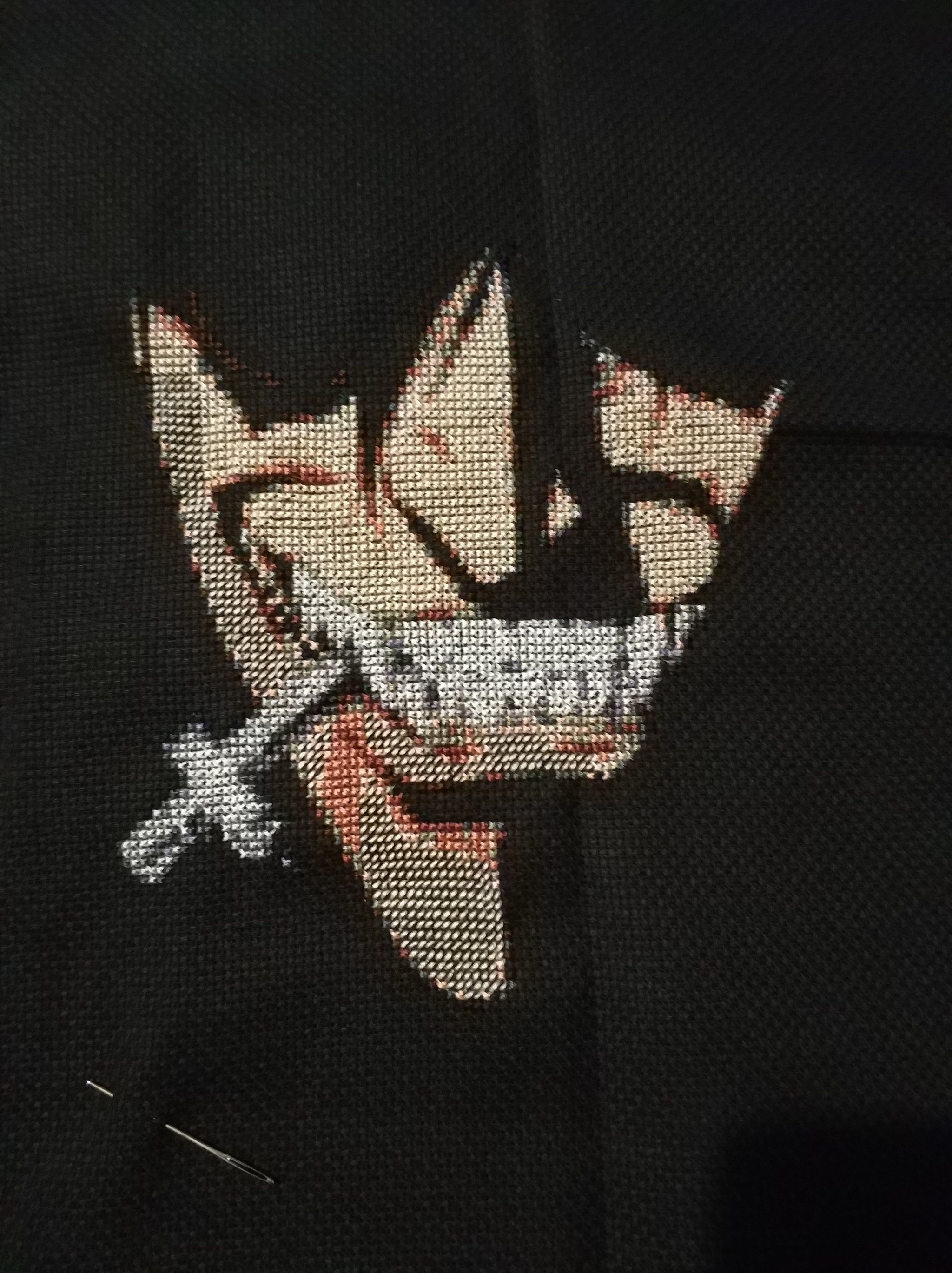 How I embroidered Alucard - My, Hellsing, Alucard, Cross-stitch, Painting, Needlework with process, Longpost, Anime