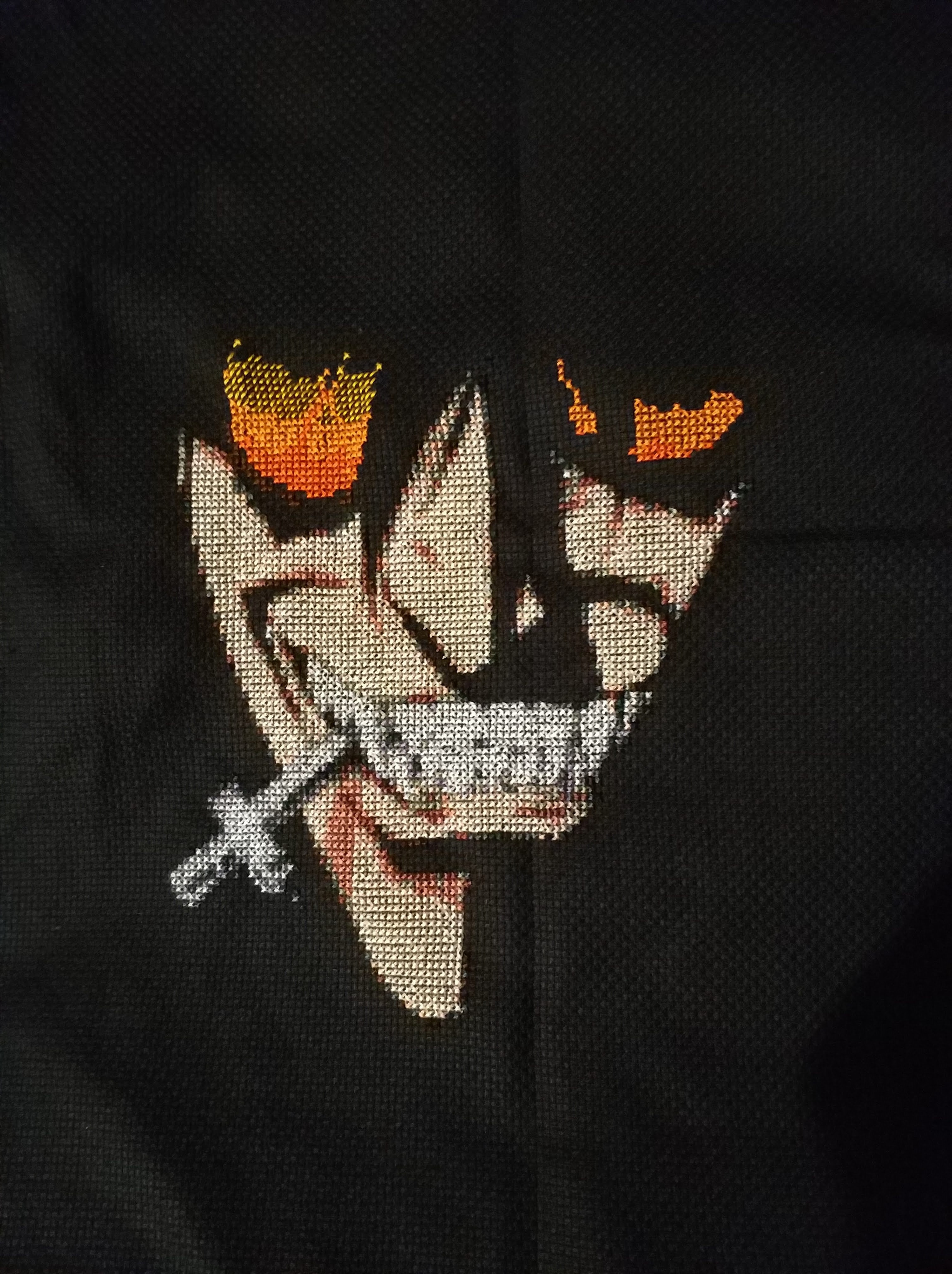 How I embroidered Alucard - My, Hellsing, Alucard, Cross-stitch, Painting, Needlework with process, Longpost, Anime