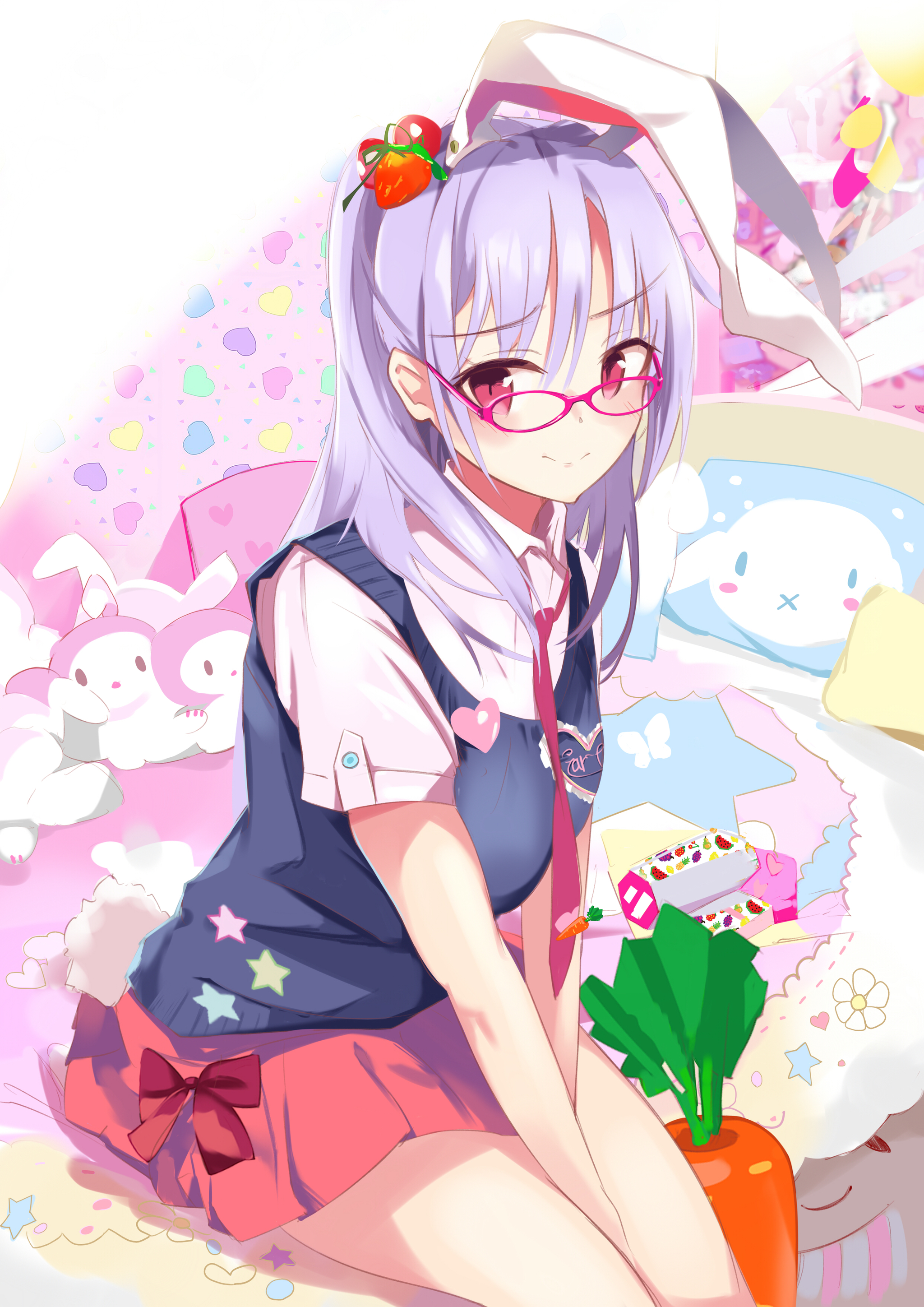 Reisen udongein inaba - Touhou, Reisen udongein inaba, Anime art, Anime, Tetsurou, Megane