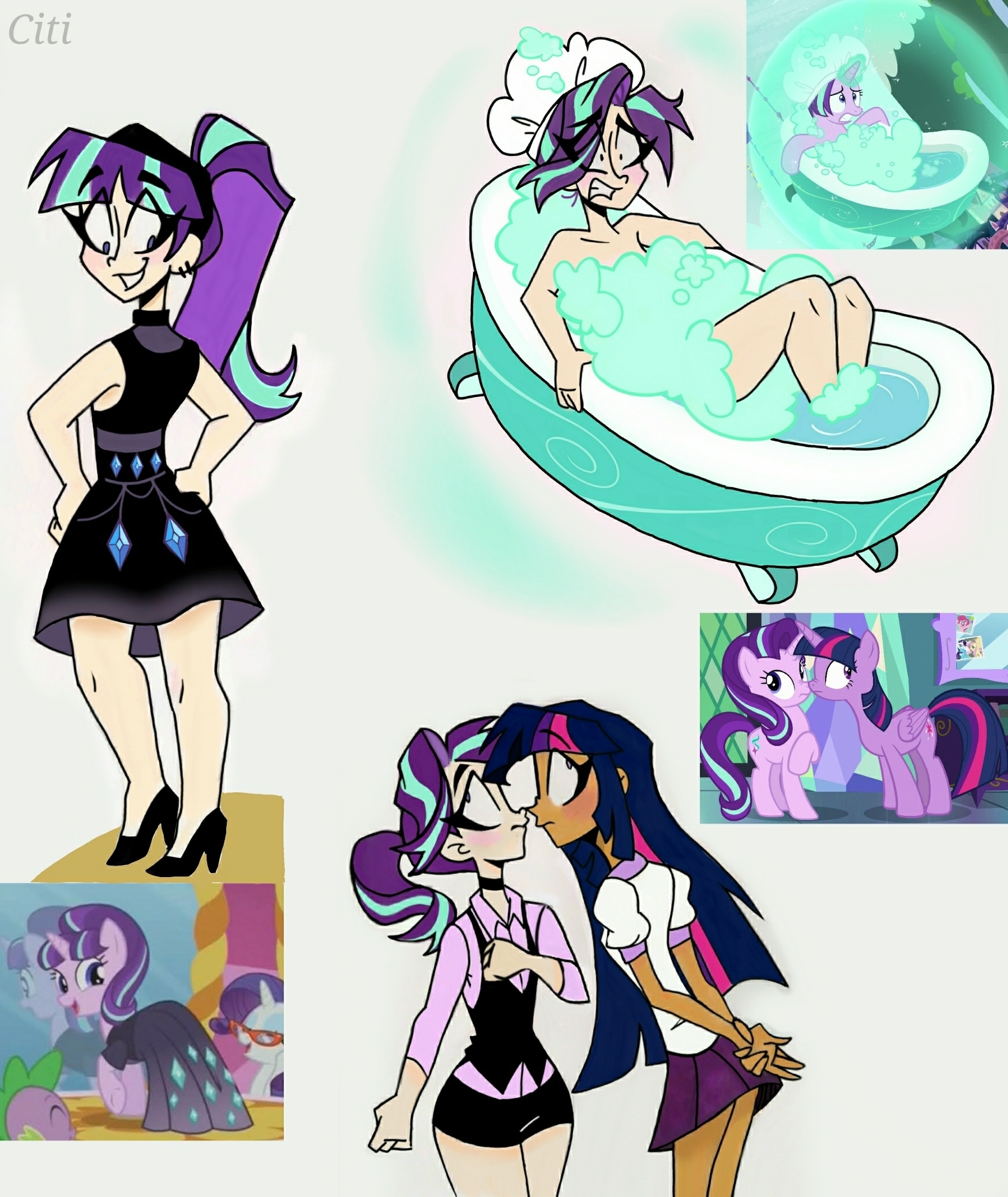 Redrawing-redrawing, part 2 - My little pony, PonyArt, Princess luna, Princess celestia, Princess cadance, Pinkie pie, Applejack, Big Macintosh, , Rarity, MLP Discord, Starlight Glimmer, Fluttershy, Twilight sparkle, Shimmy Shake, Lighthoof, Rainbow dash, Humanization, Longpost