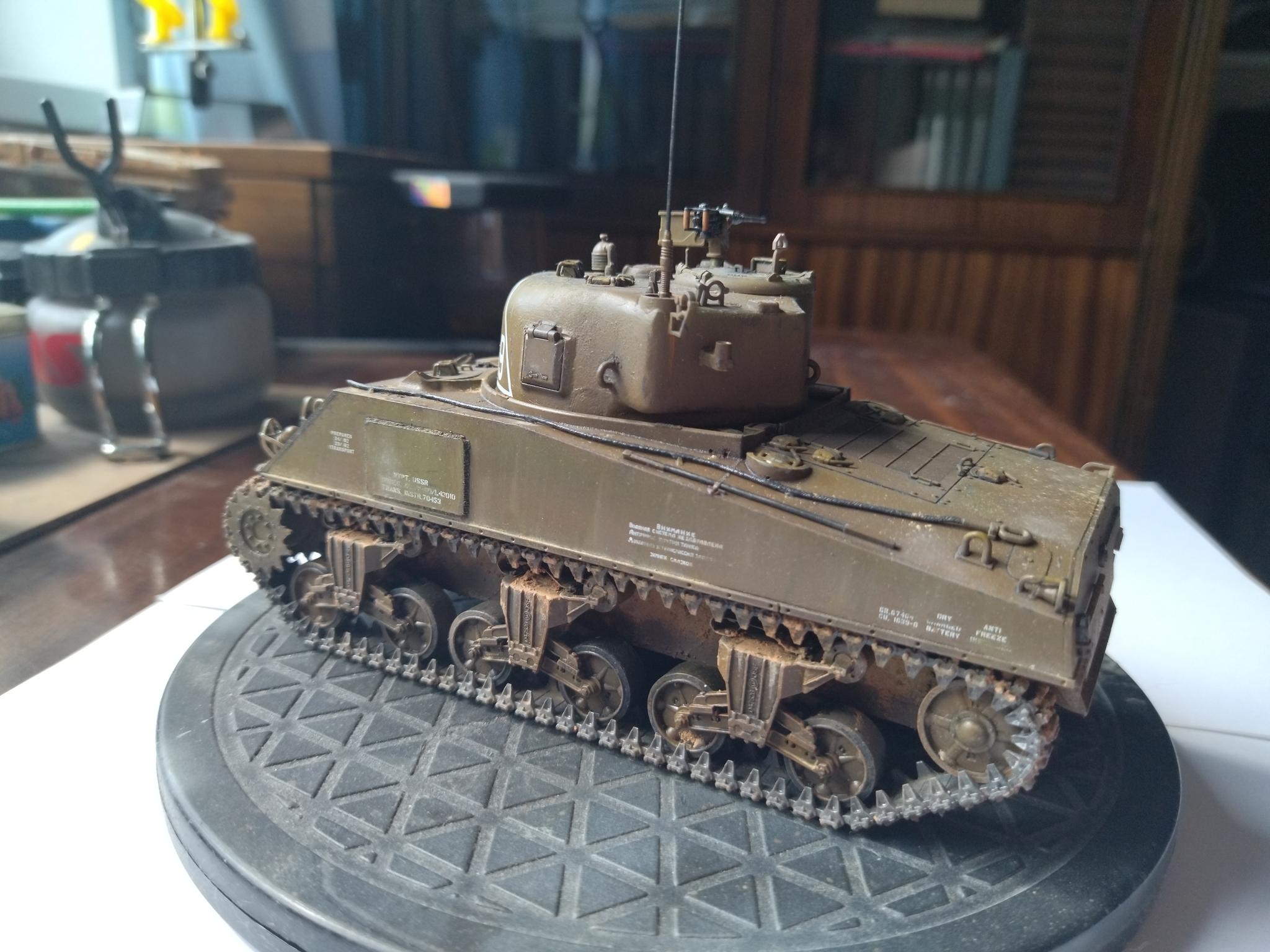 Landlizovsky Sherman m4a2 - My, Modeling, Sherman, Longpost