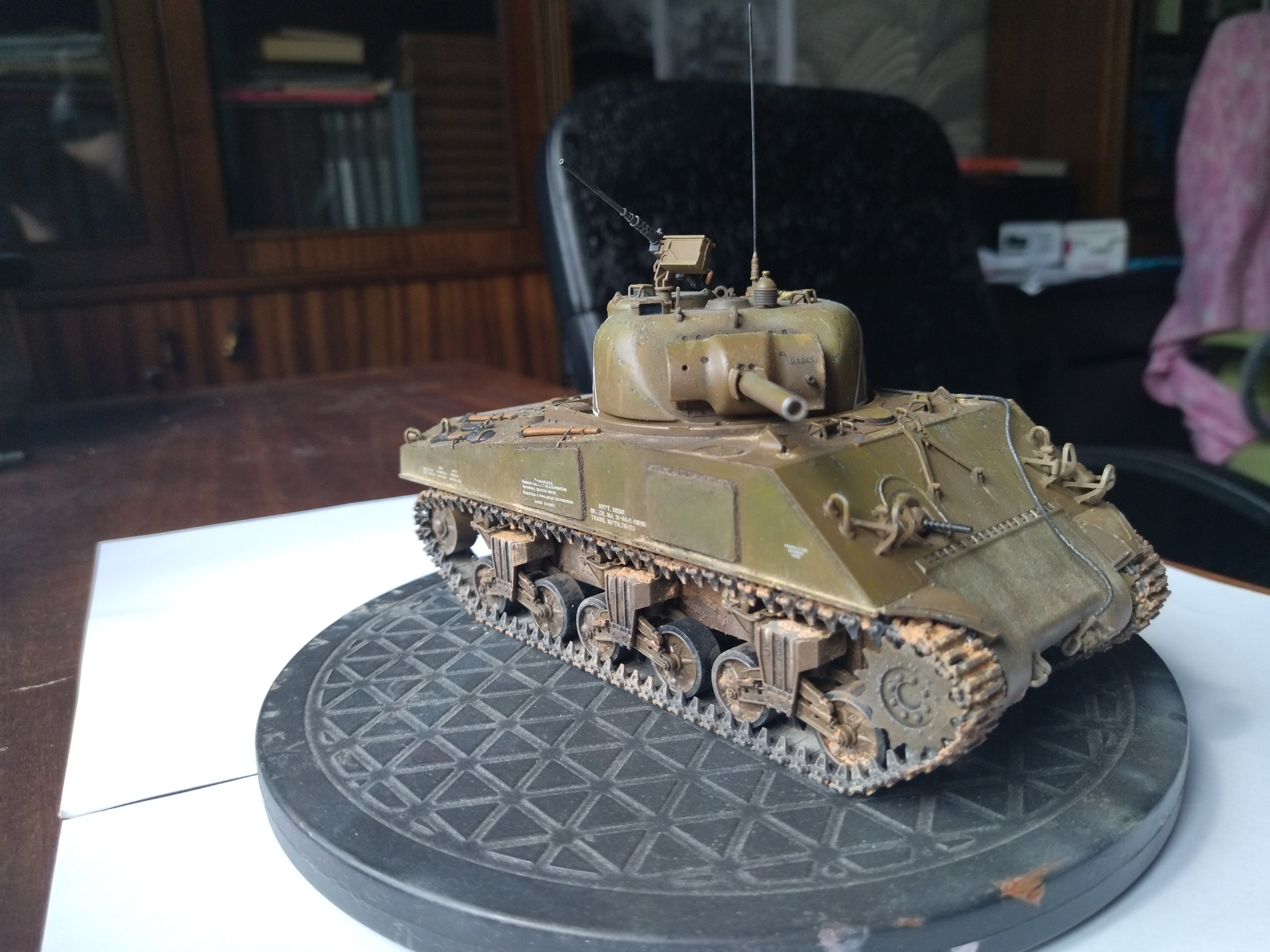 Landlizovsky Sherman m4a2 - My, Modeling, Sherman, Longpost