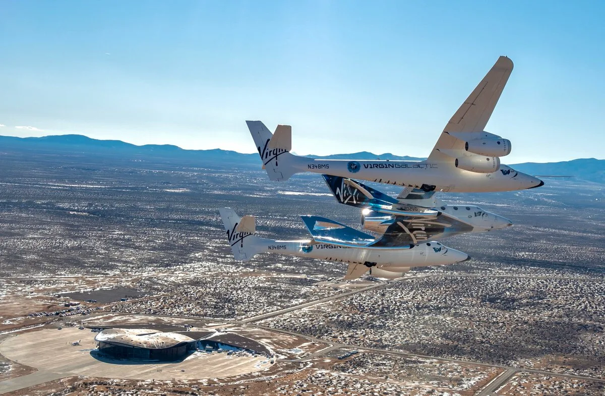 2 days before the flight of Richard Branson on a spaceplane from Virgin Galactic - Virgin galactic, Cosmonautics, Space, Technologies, USA, Spaceplane, Space tourism, New Shepard, , Richard Branson, Jeff Bezos, Blue origin, Video, Longpost