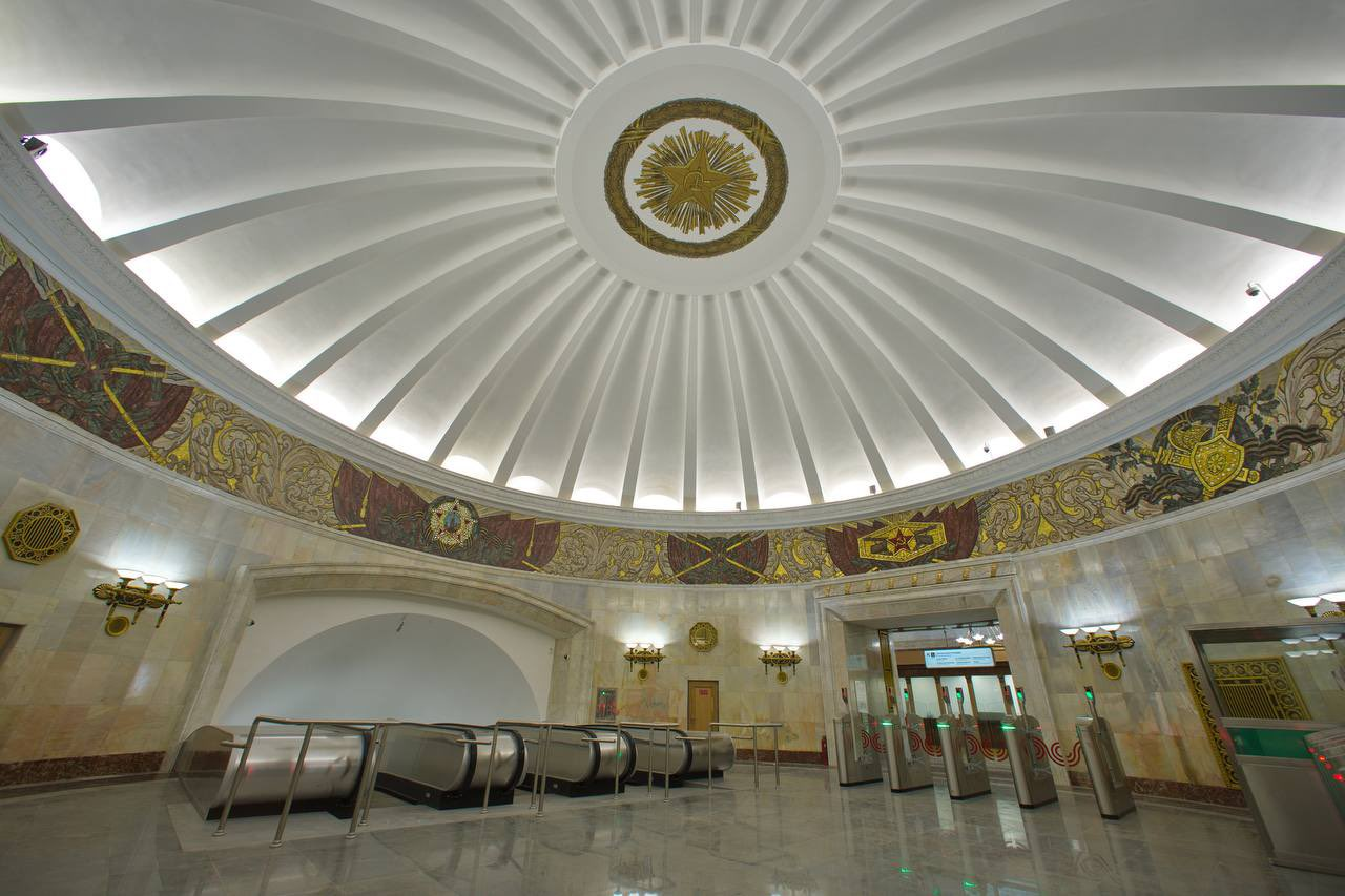 Smolenskaya metro station reopened after renovation - Moscow, Metro, Moscow Metro, Longpost, Video