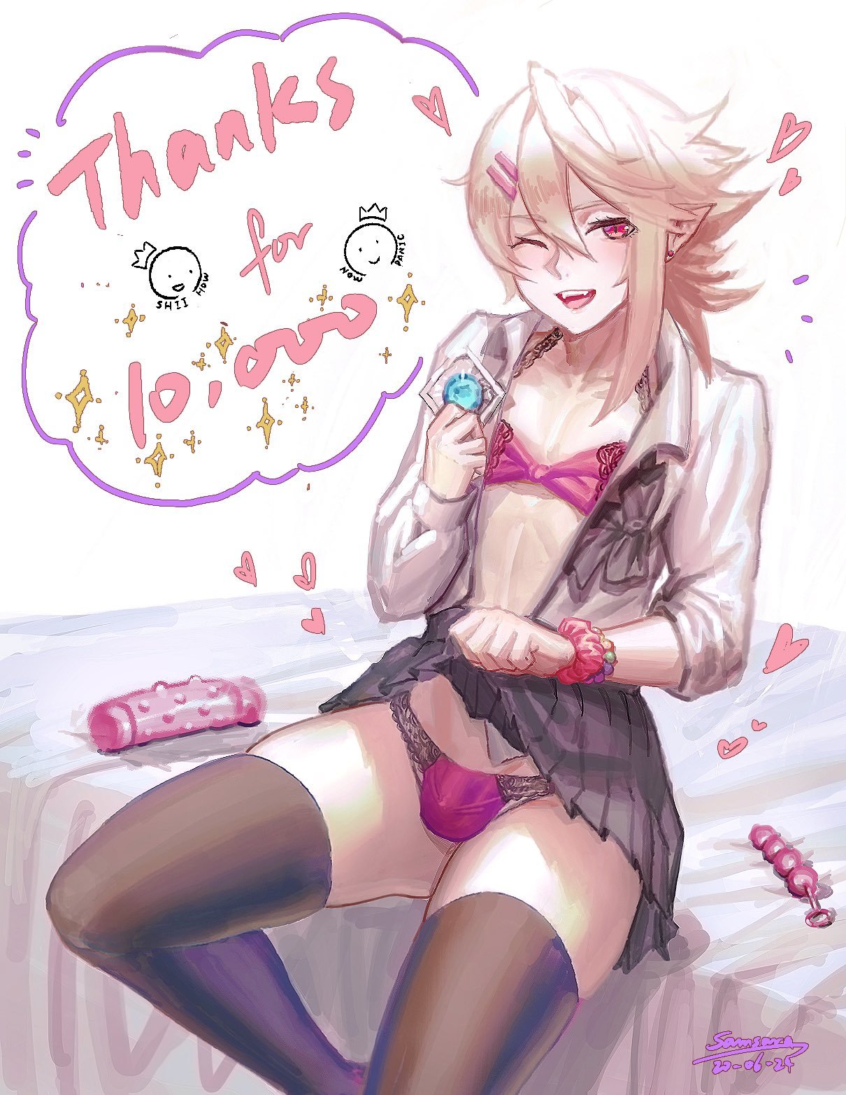 Corrin. Lost heir - NSFW, Its a trap!, Trap Art, Anime trap, Femboy, Fire emblem, Corrin, Samsara, Animal ears, , Stockings, Gloves, Crossdressing, Mitts, Choker, Longpost