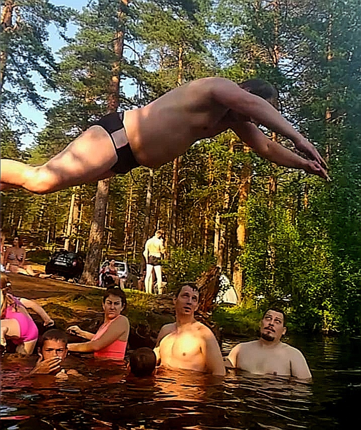 Sudden renaissance - My, Lake, Summer, Renaissance, Bounce, Diving, Accidental renaissance