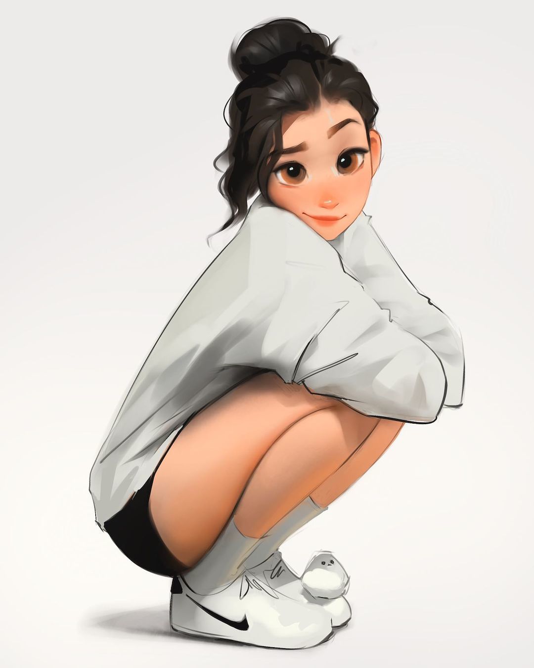 Smile - Drawing, Girls, Squat, Sam yang, Art