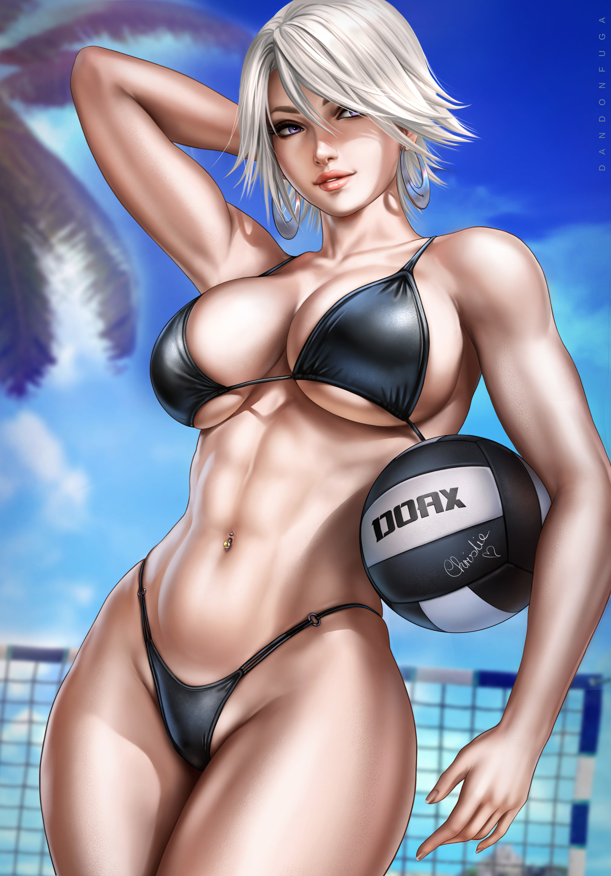 Let's play? - NSFW, Drawing, Christie, Beach volleyball, Girls, Erotic, Dandonfuga, Art, Longpost, Dead Or Alive (game series)