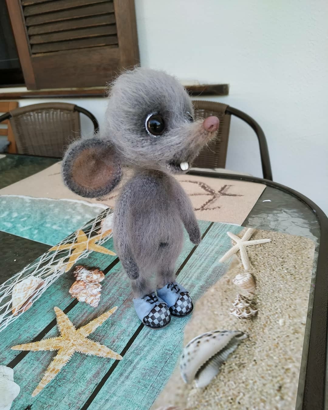 Mouse - My, Mouse, Crochet, Collecting, Interior toy, Interior doll, Knitted toys, Needlework, Longpost, Needlework with process