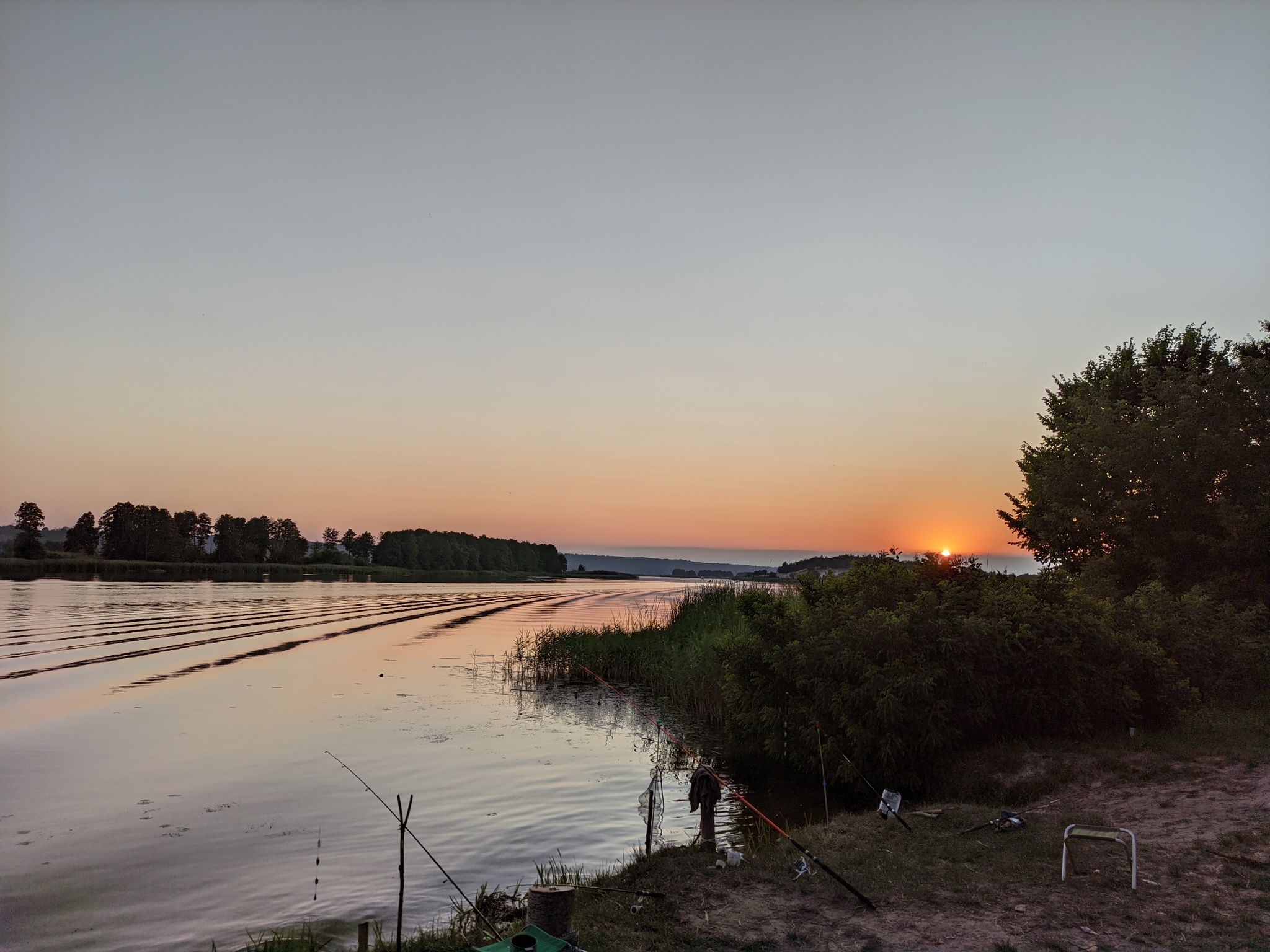 Fishing at the weekend - My, Starry sky, Nature, Mobile photography, Fishing, Dnieper, Sunset, Longpost